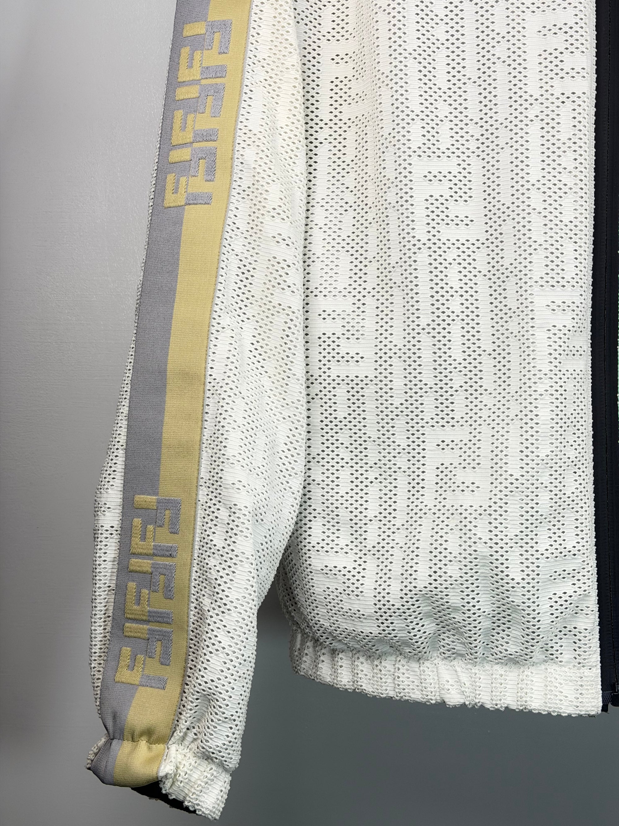 Felpa Fendi Size 50 bianca beige grigia e nera