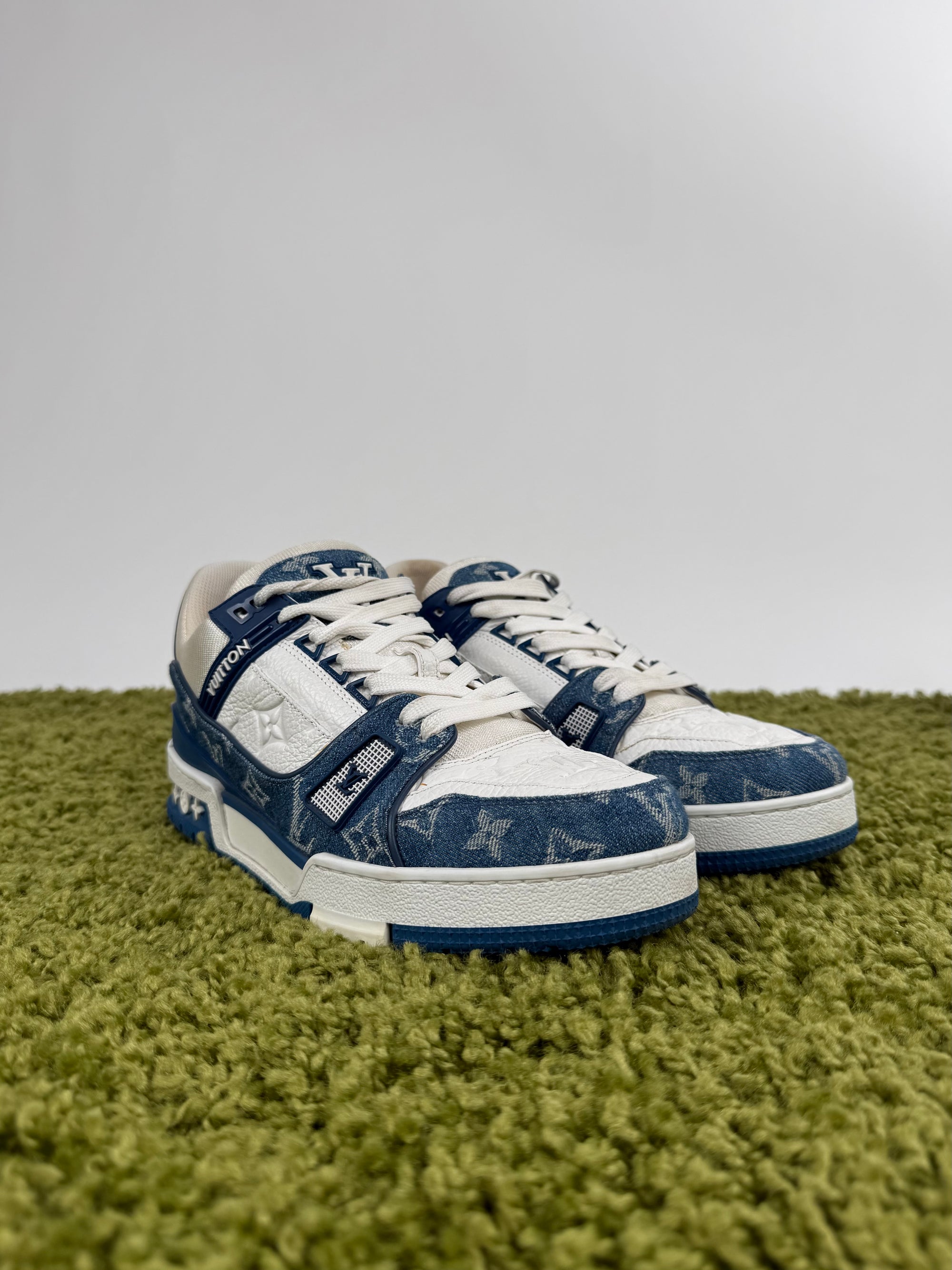 Louis Vuitton Trainer In Denim Blu 6