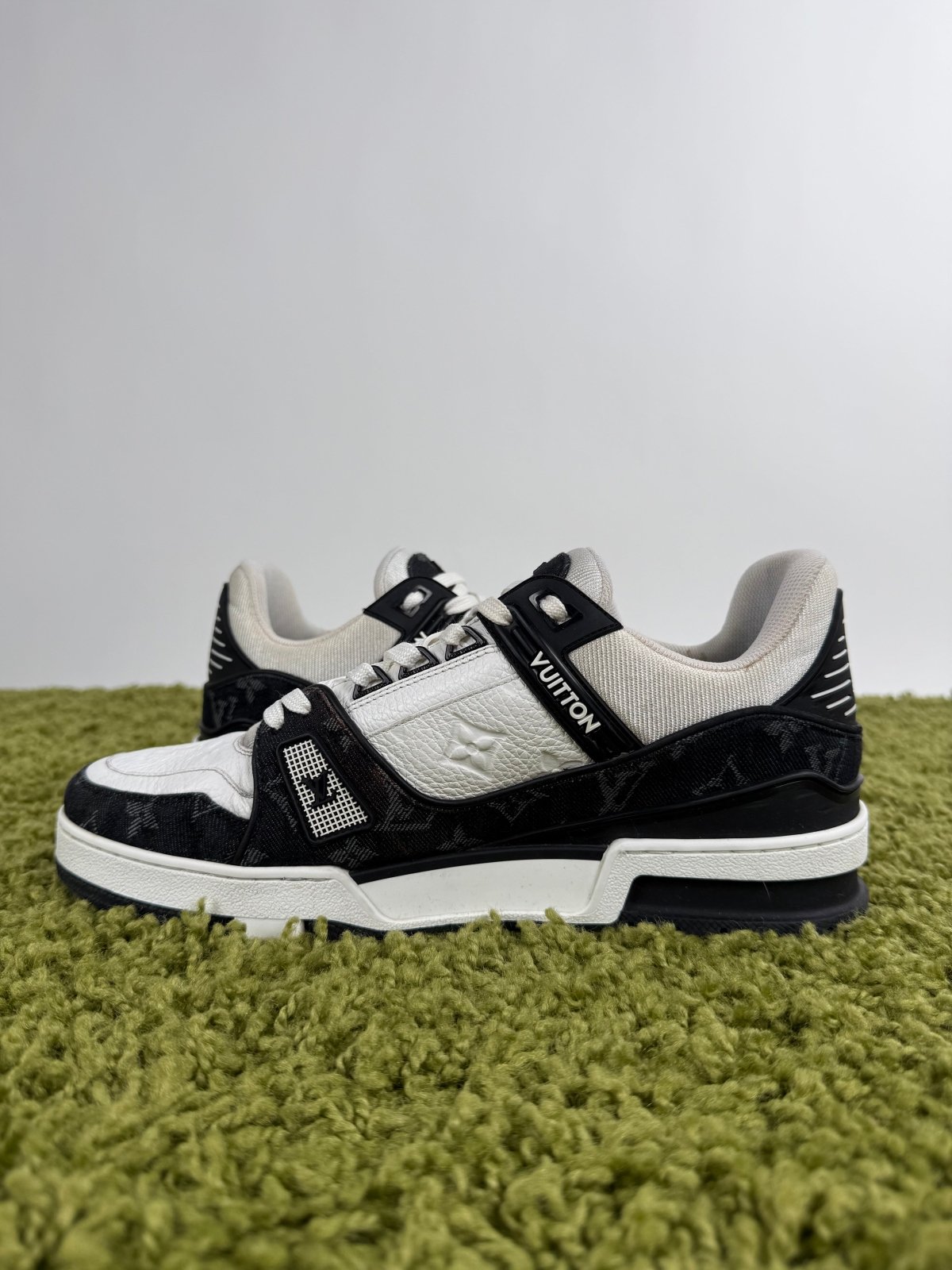 Louis Vuitton Trainer in denim Nera 7 - Second Hand Di Fiore