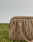 Borsa Arcadie Nappa Miu Miu Beige