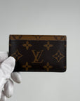 Portacarte Reverse Canvas Louis Vuitton Marrone