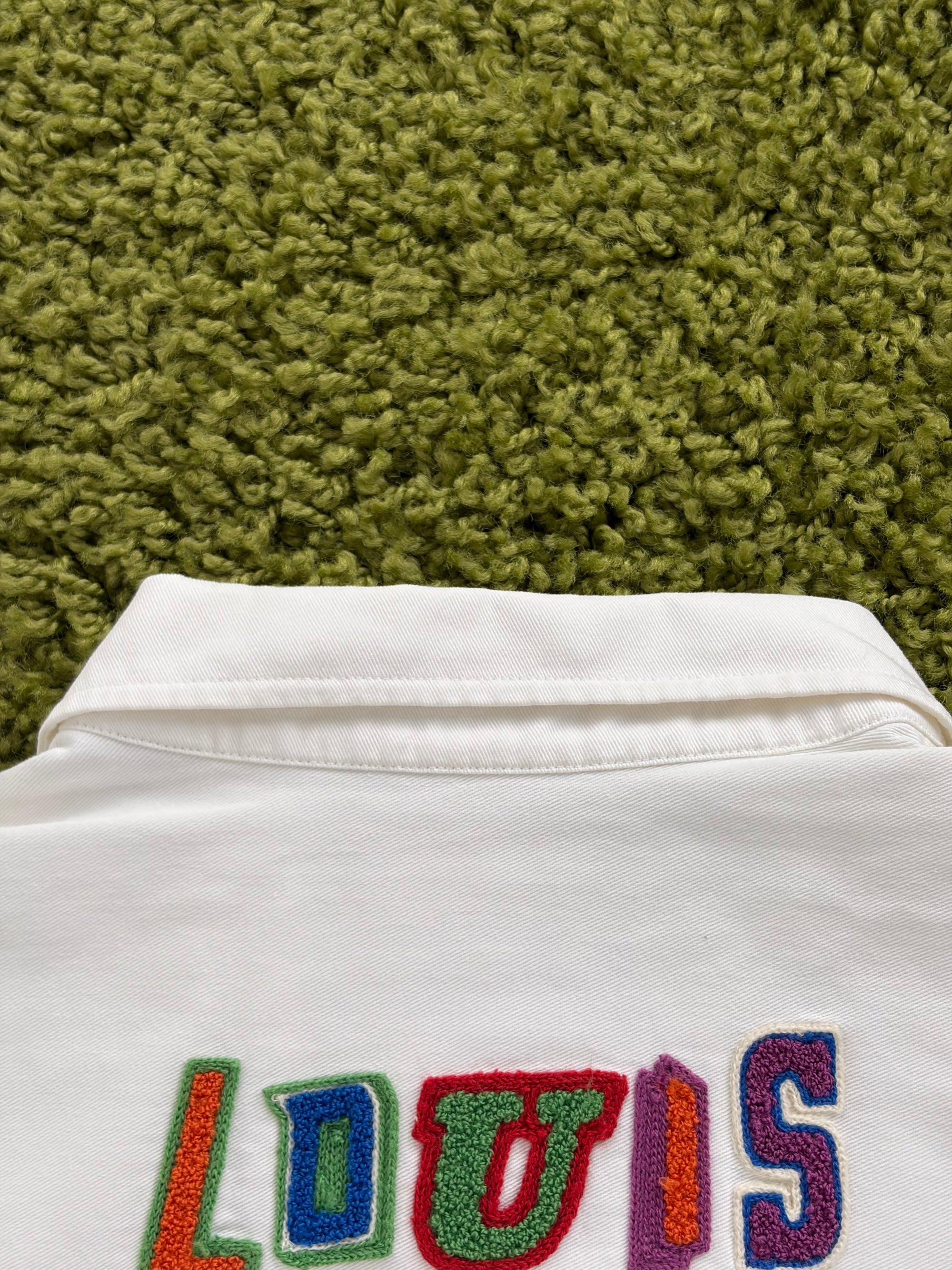 Camicia Louis Vuitton X NBA Size L bianca e multicolore