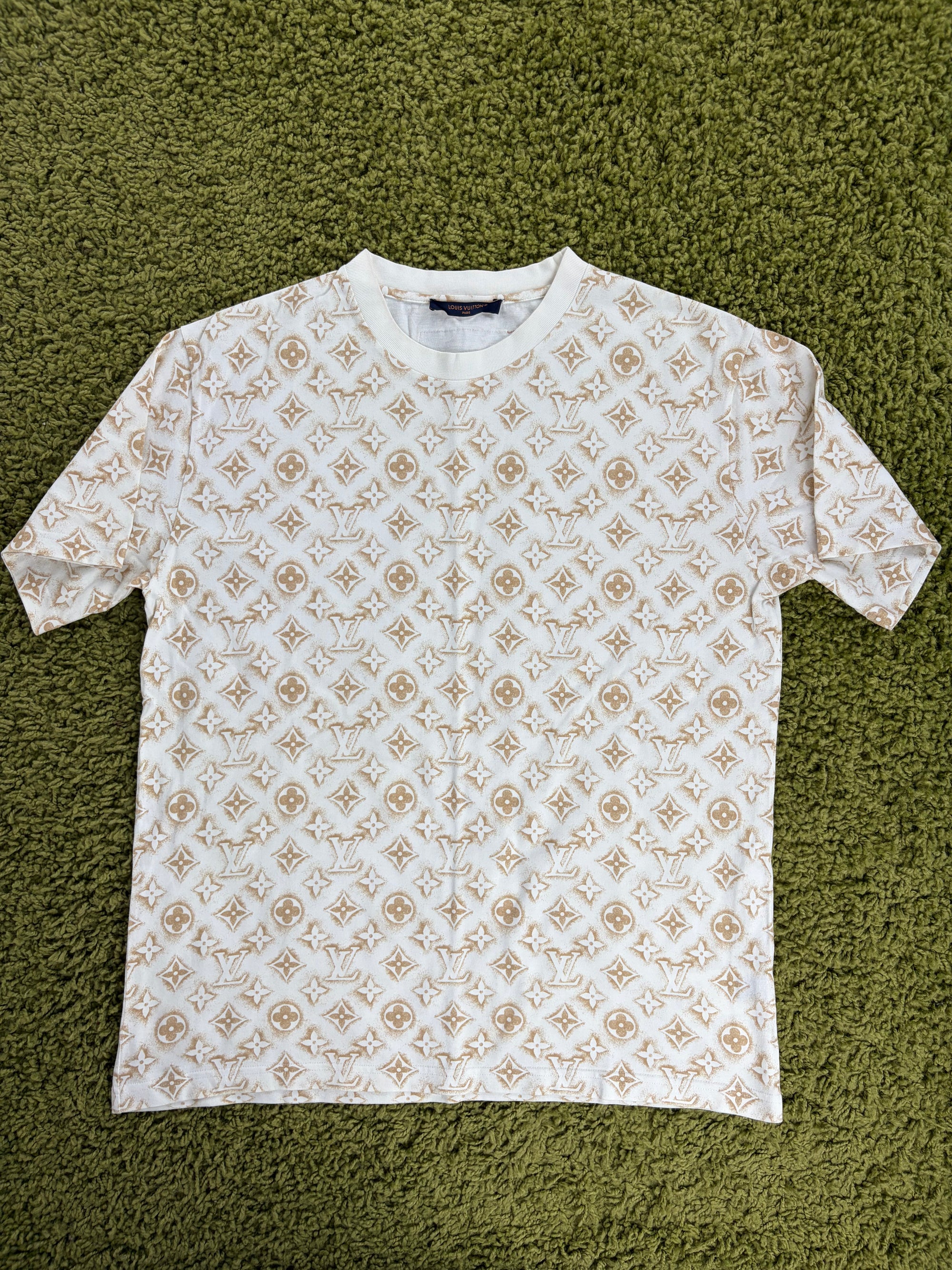 T shirt Louis Vuitton Size L bianca e oro