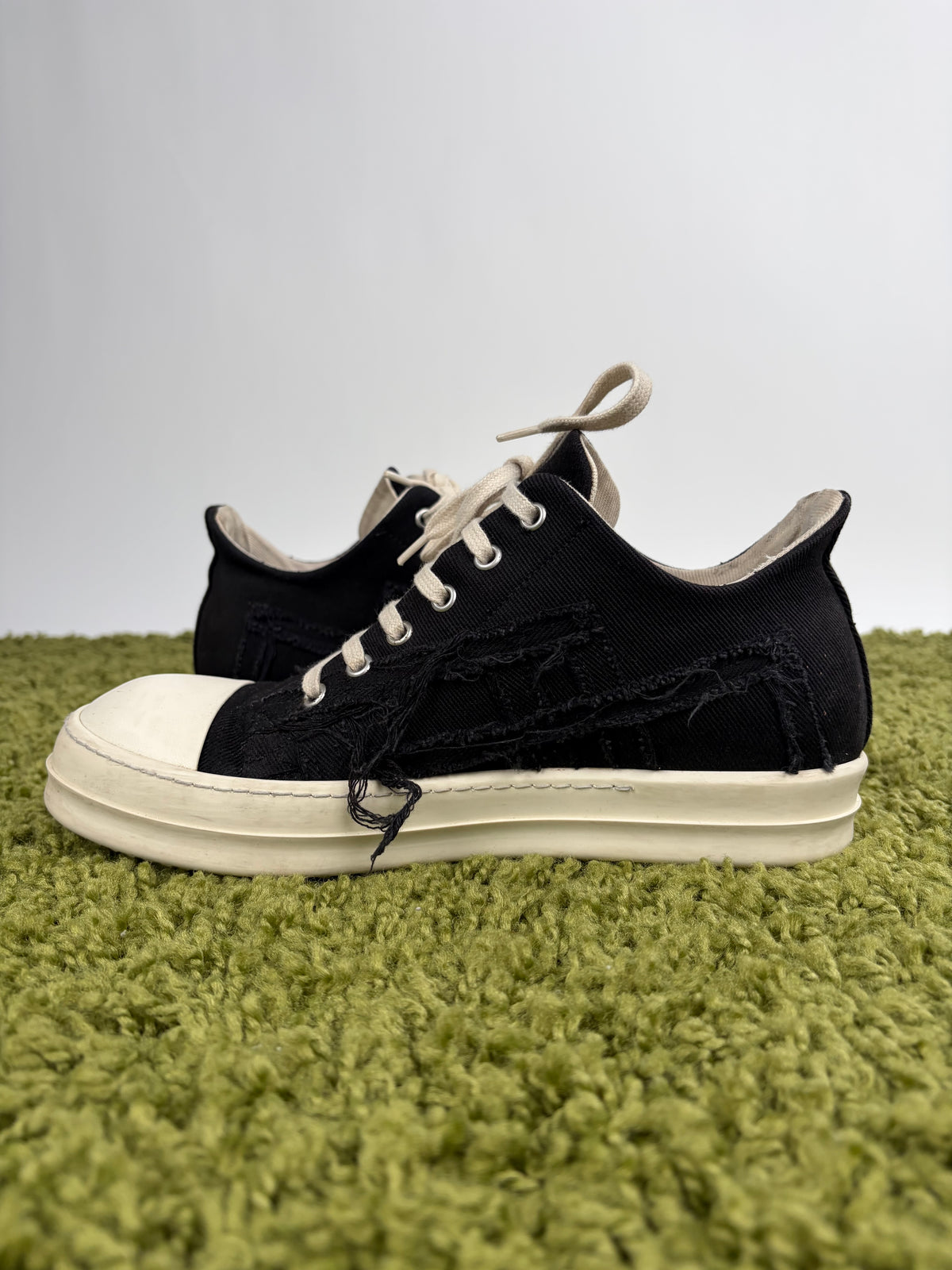 Rick Owens Ramones Distressed Low DRKSHDW Nero 41.5