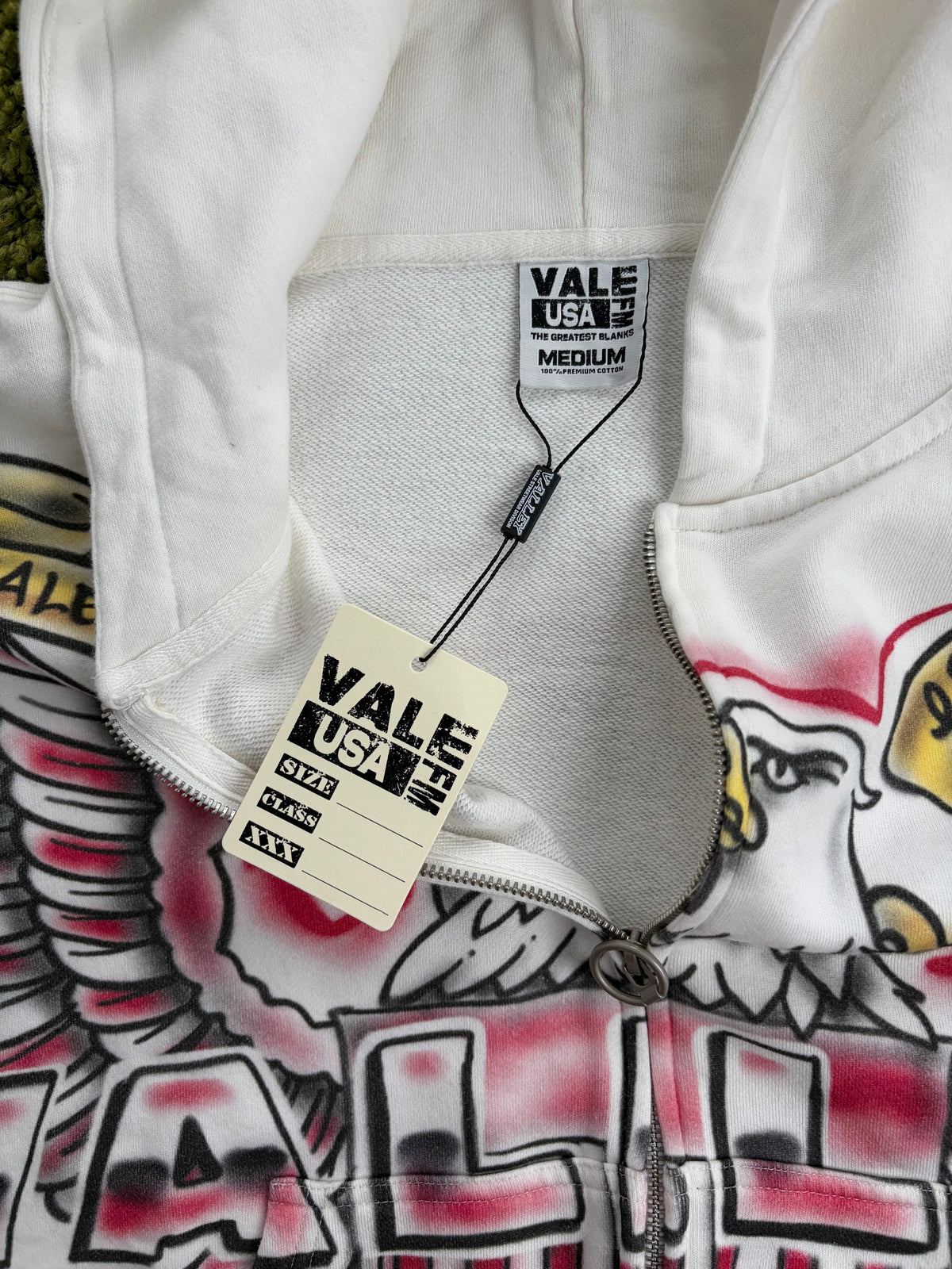 Felpa Valley Dreams Flag zip Up Bianca Multicolor M