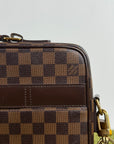 Borsa Sabana In tela Damier Ébène Louis Vuitton Marrone