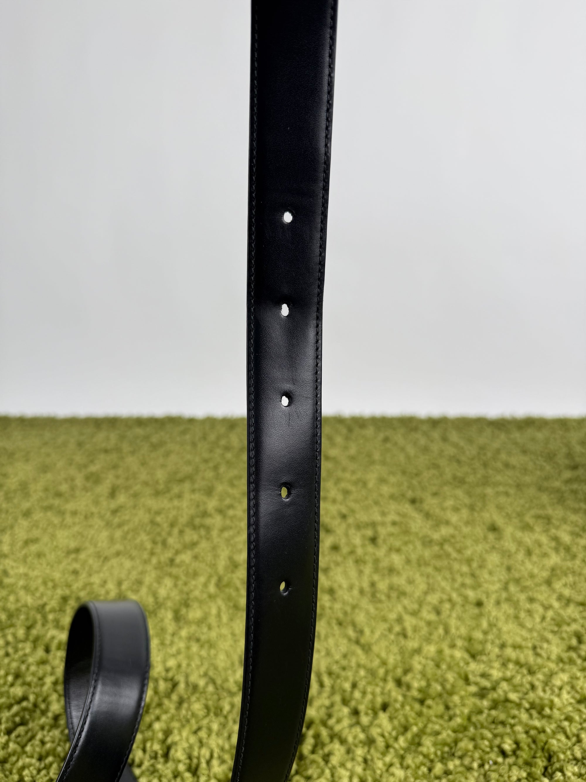 Ferragamo cintura in pelle nera