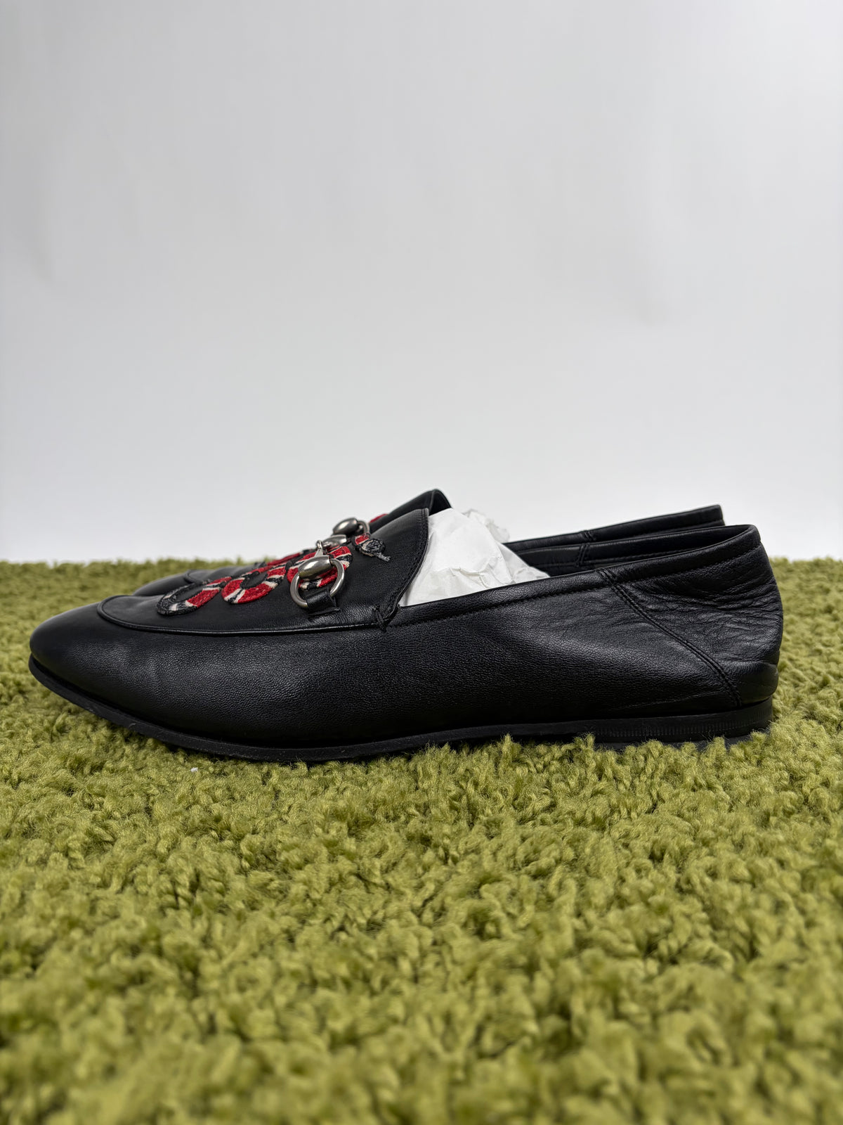 Mocassini Gucci Horsebit Kingsnake Nero 10.5
