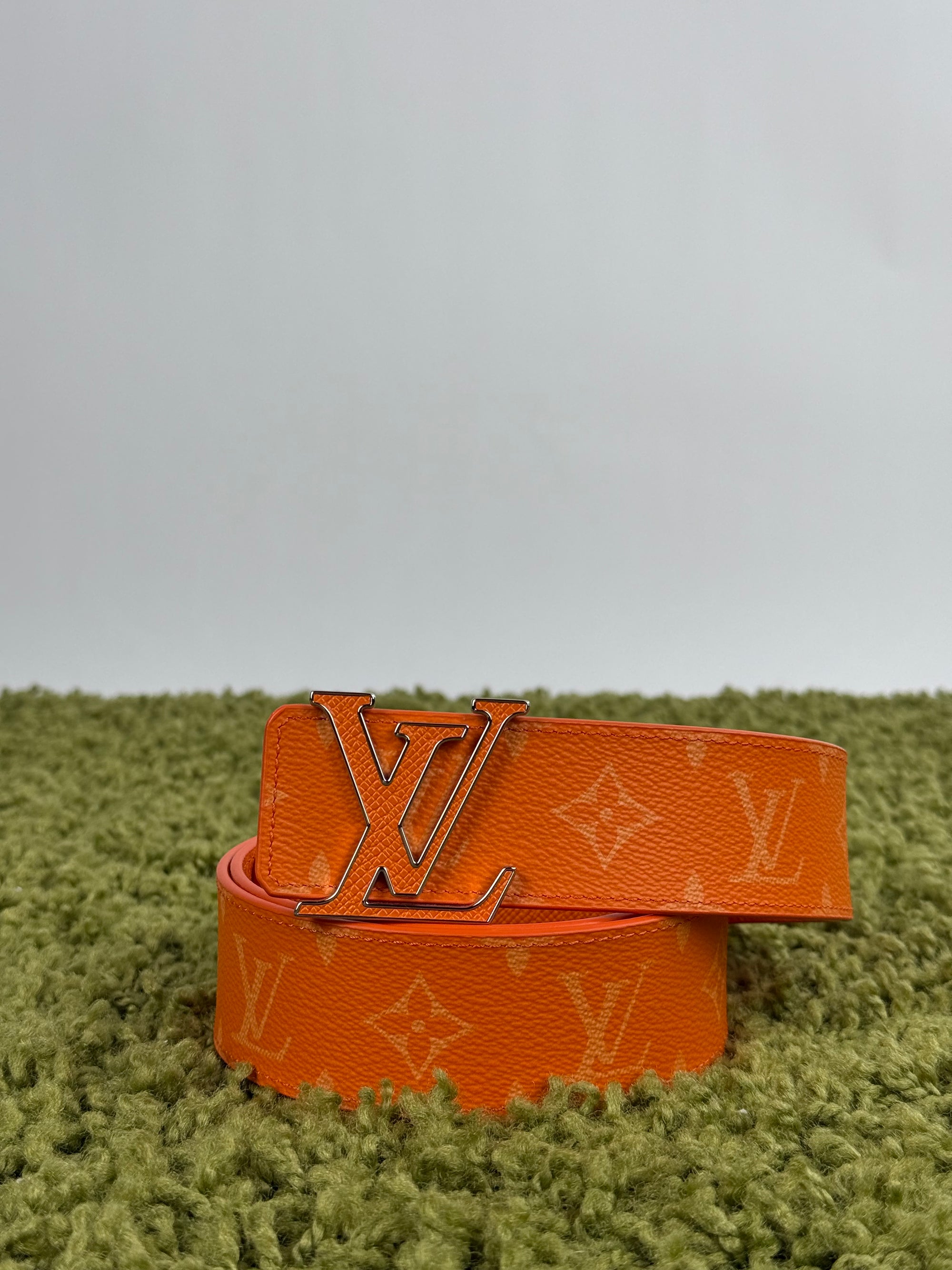 Cintura Monogram Reversibile Louis Vuitton Arancione 90/36