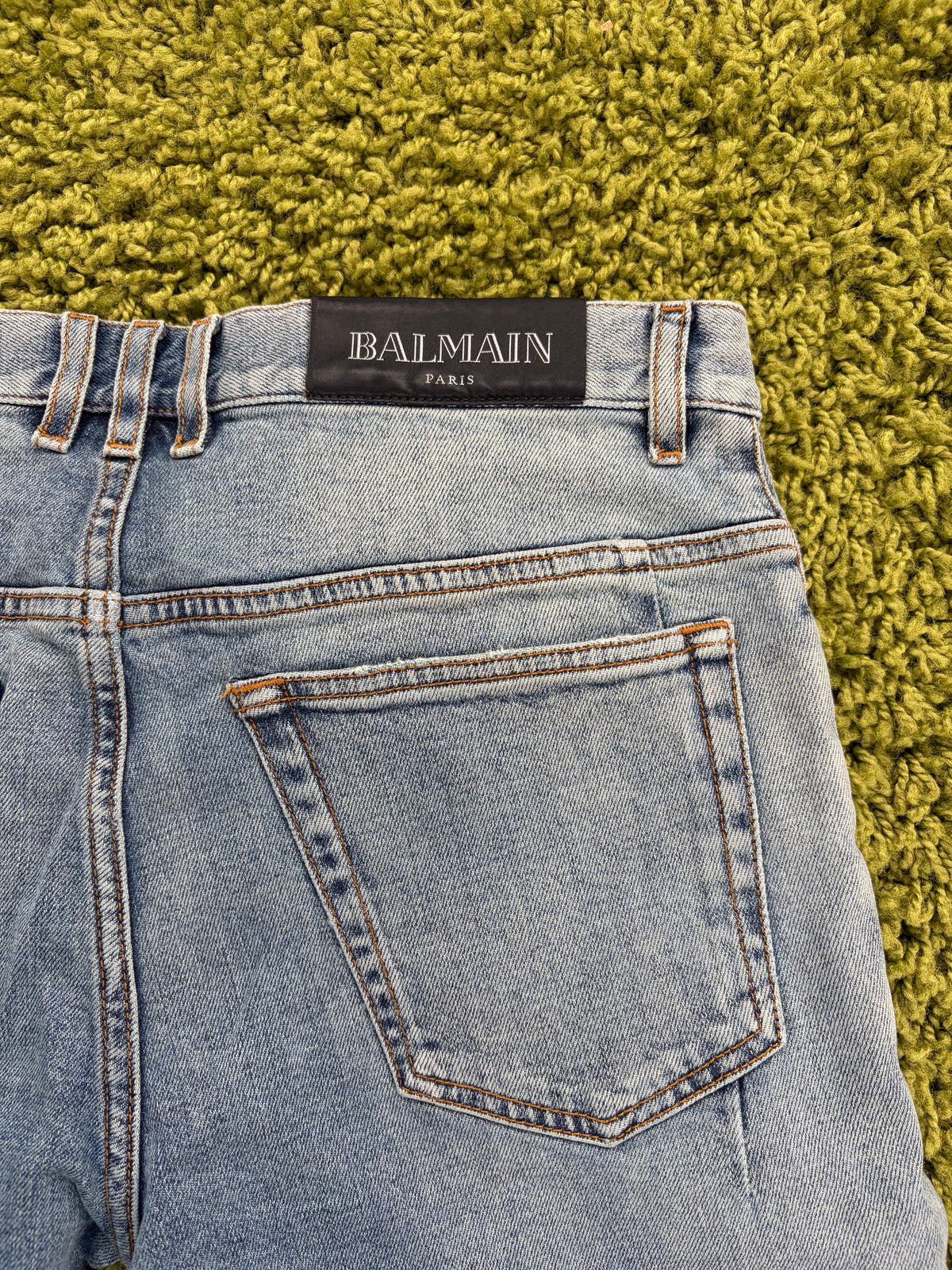Jeans Biker Balmain in Denim 29
