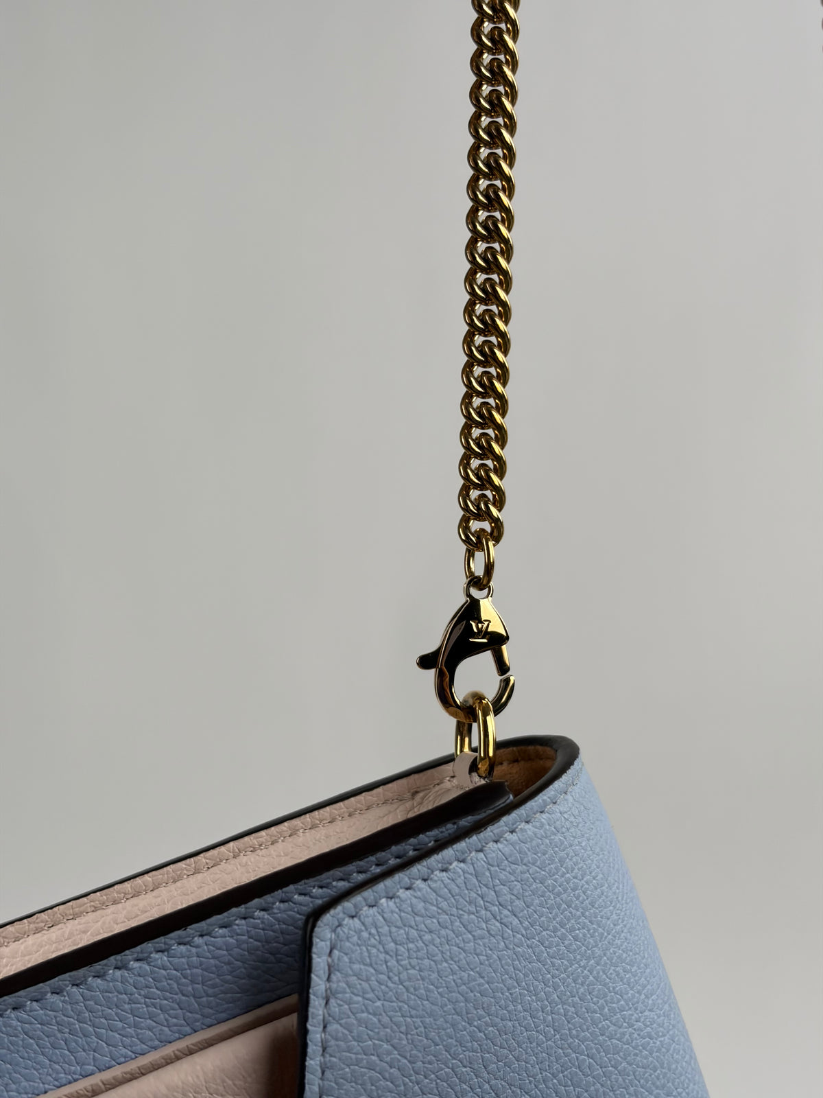 Pochette Louis Vuitton Mylockme Chain Azzurro