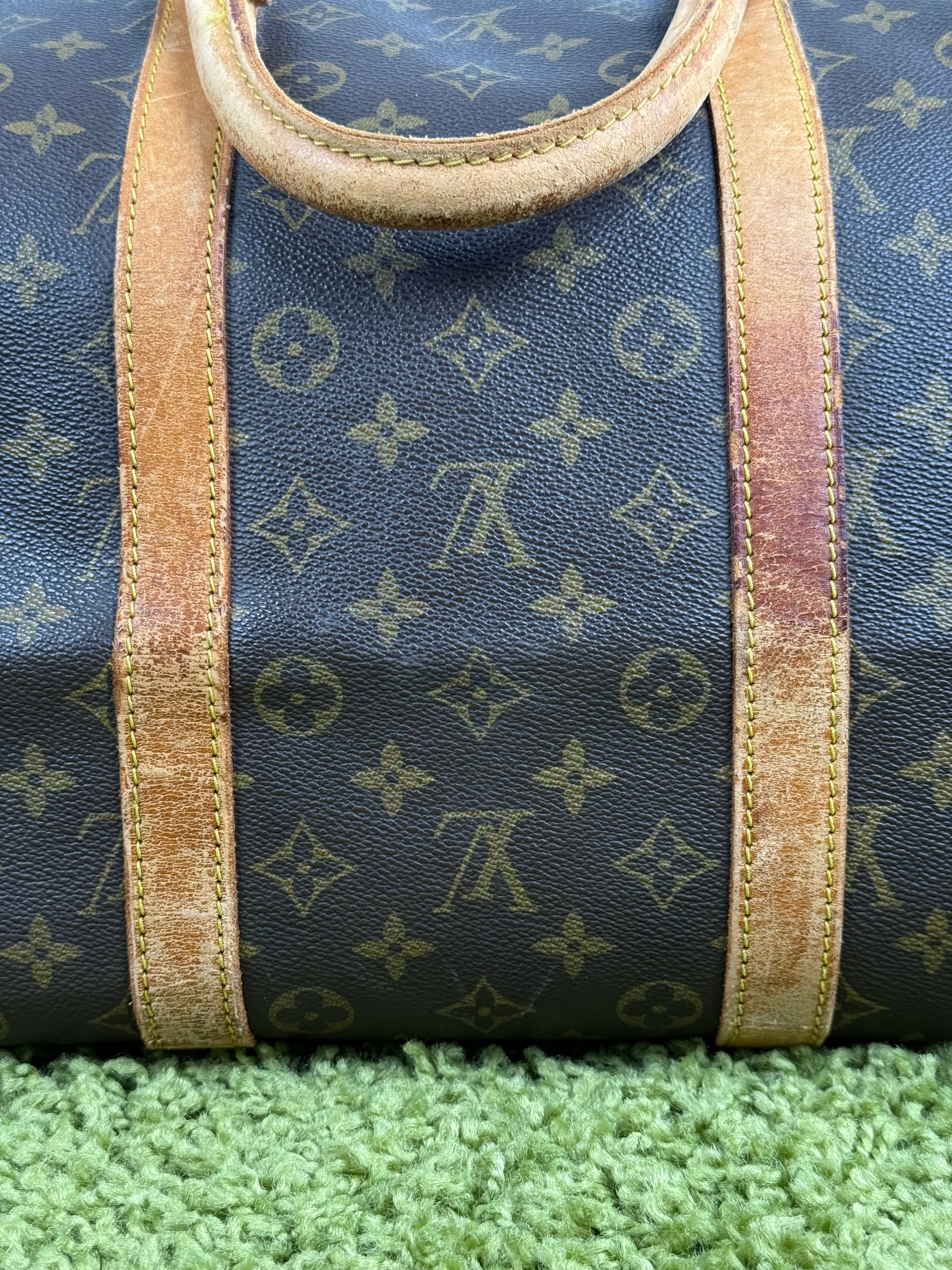 Borsone Keepall Louis Vuitton 55 vintage Marrone
