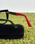Occhiali Gucci Con montatura a farfalla in acetato nera Multicolor