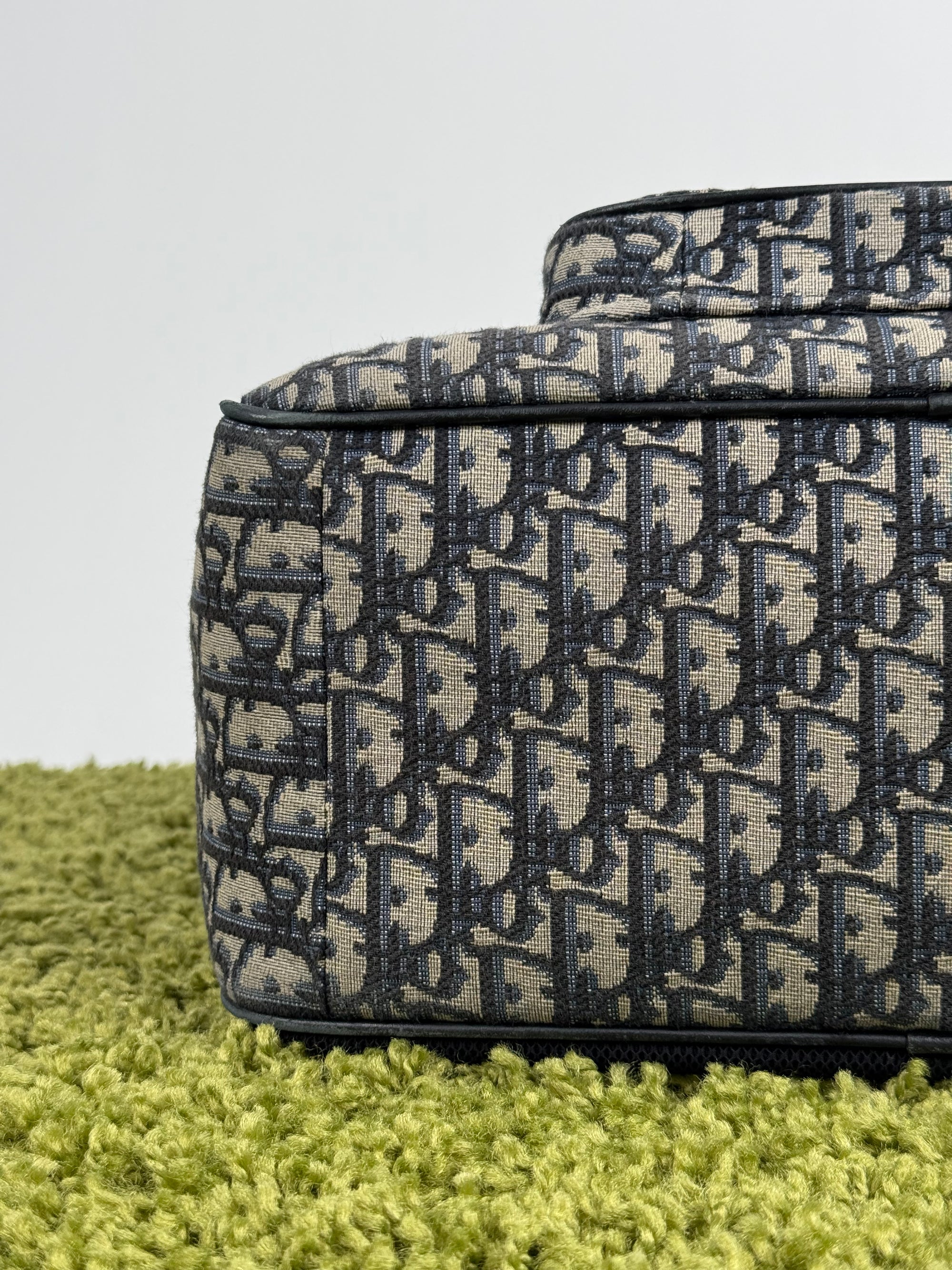 Zaino Dior Saddle In Jacquard e pelle di Vitello Grigio