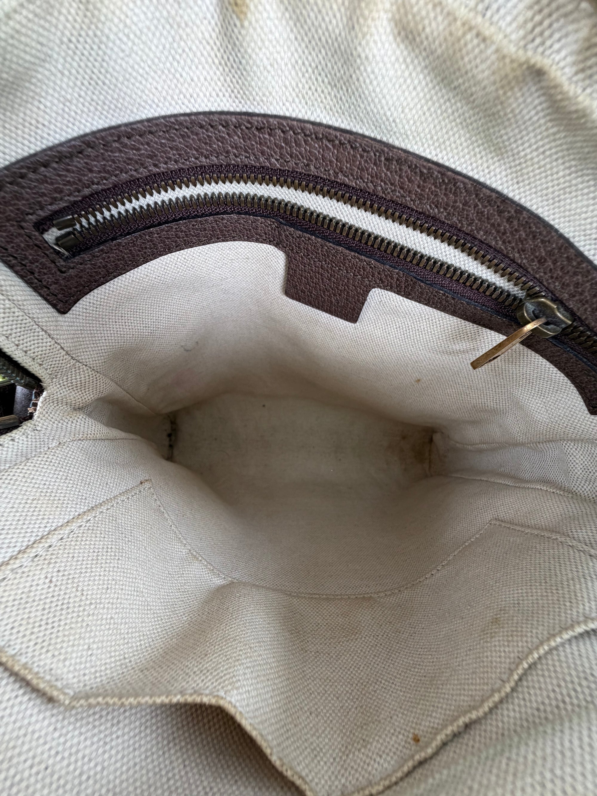 Borsello Gucci beige verde e rosso