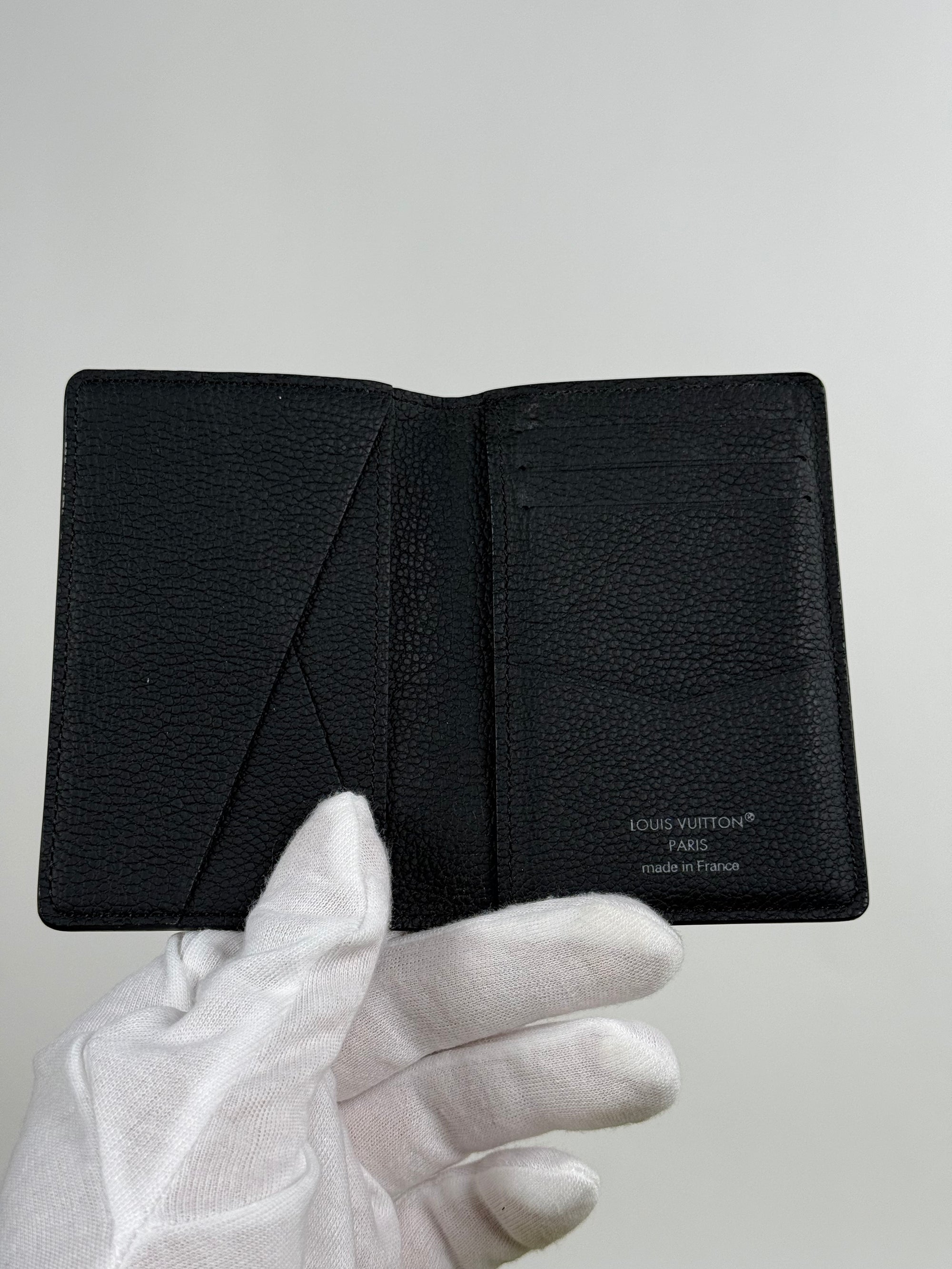 PortaCarte Organizer Tascabile In Damouflage Louis Vuitton Nero