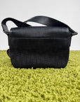 Borsa a tracolla saddle in jacquard Christian Dior Nero