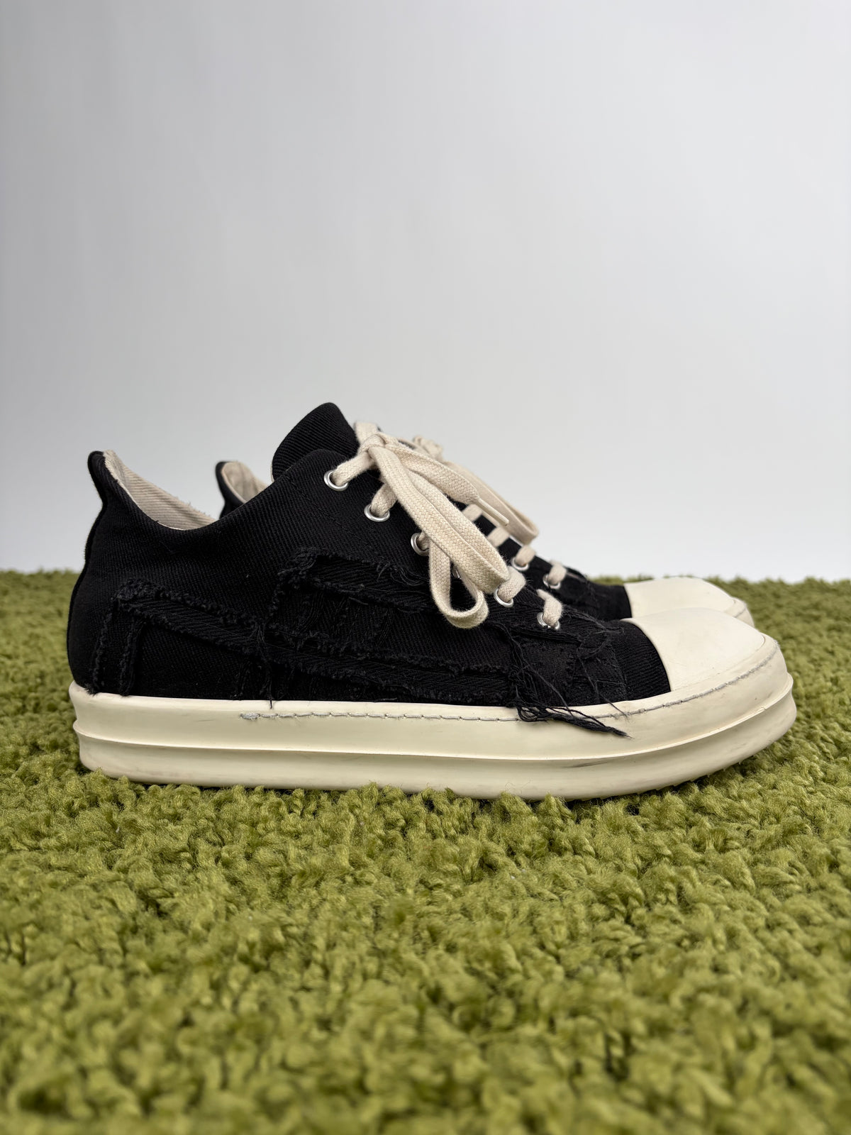 Rick Owens Ramones Distressed Low DRKSHDW Nero 41.5