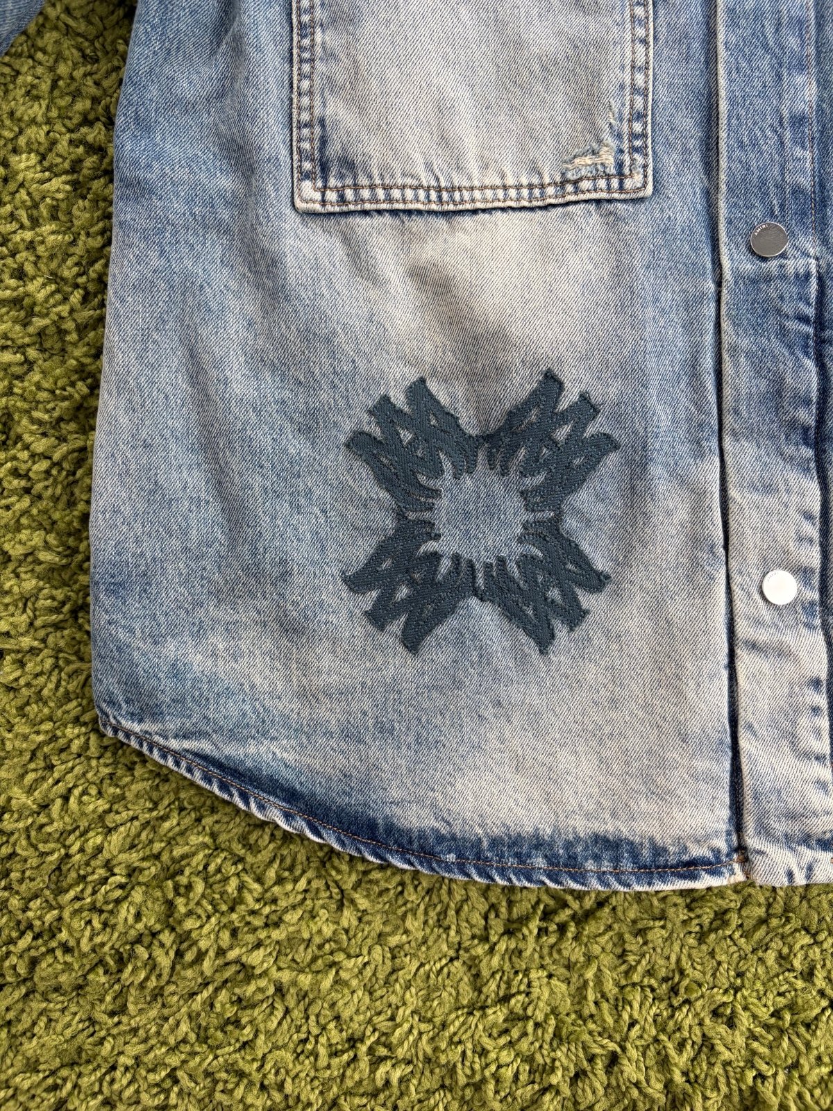 Giacca ma qua Amiri Appliquè In Denim L - Second Hand Di Fiore