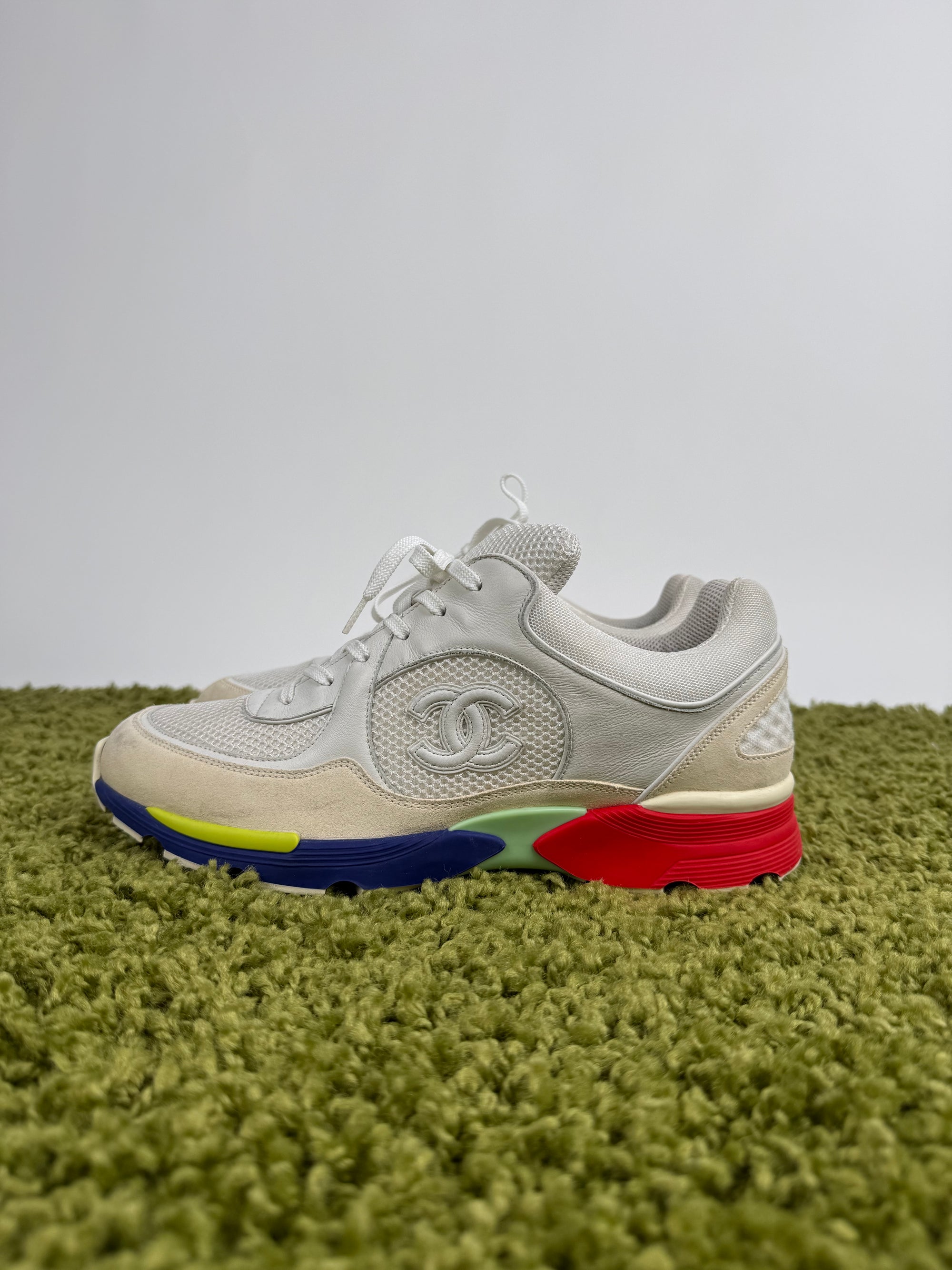 Chanel Low top Trainer Bianche Multicolor 43