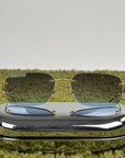 Occhiali da sole Rimless Cartier Eyewear Oro con lenti sfumate
