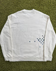 Louis Vuitton Felpa Bianca con Monogram Azzurro XXL