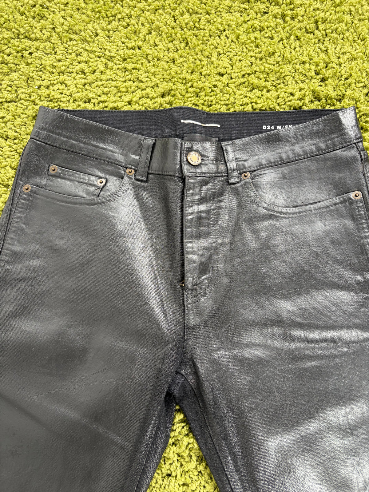 Jeans Yves Saint Laurent D24 oil coated Nero 30