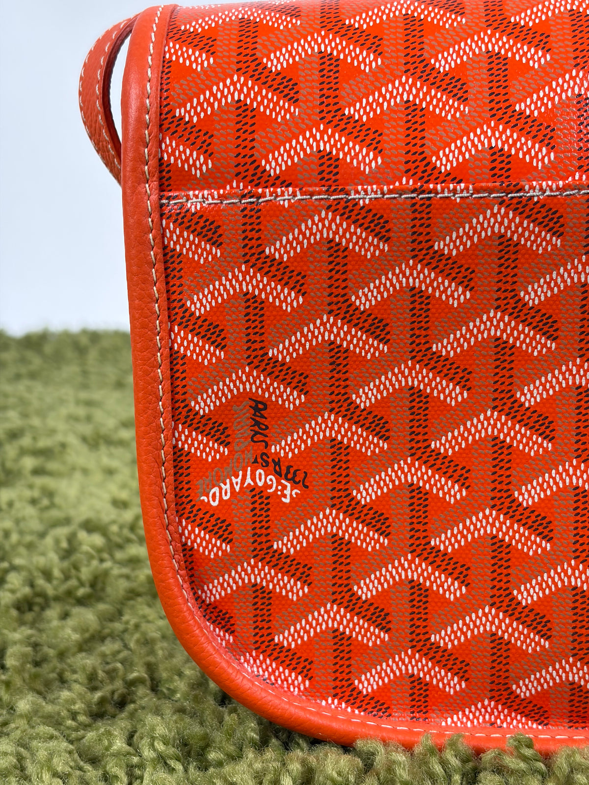 Borsa Goyard Belvedere PM in tela Goyardine Arancione