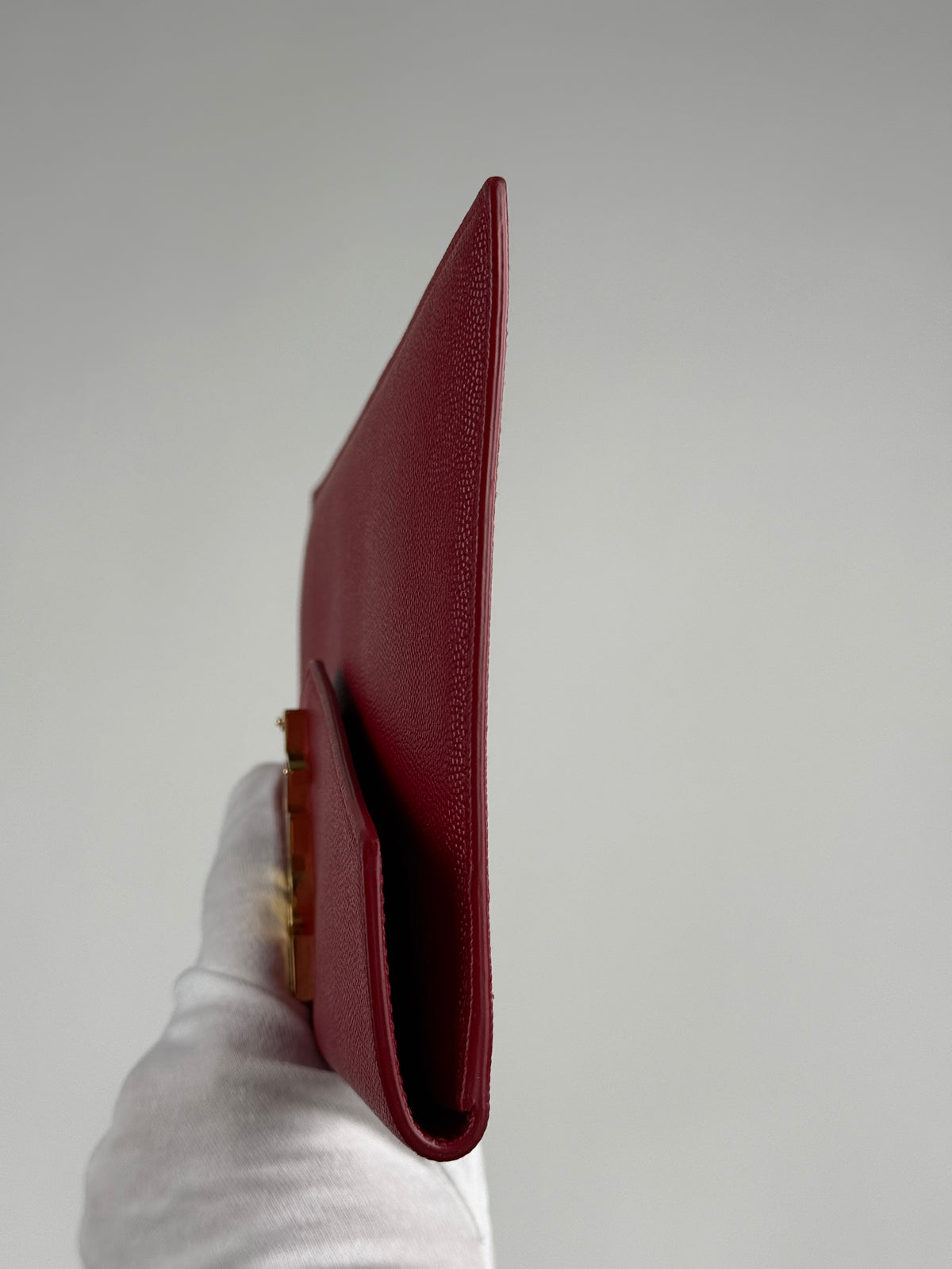 Pochette Yves Saint Laurent Grain de Poudre Uptown Rosso
