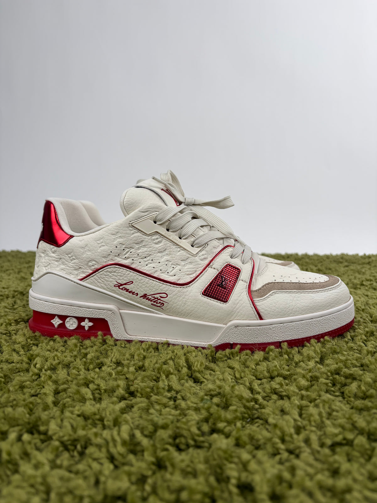 Louis Vuitton Trainer Bianco Rosso 8