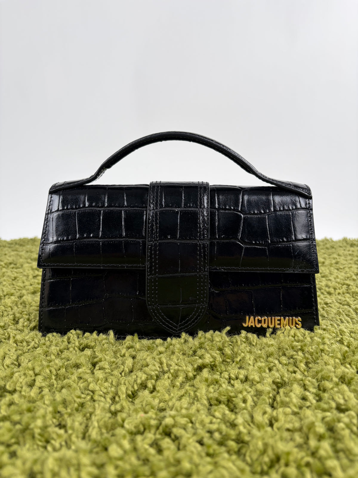 Borsa Jacquemus La grande Bambino Coccodrillo Nero
