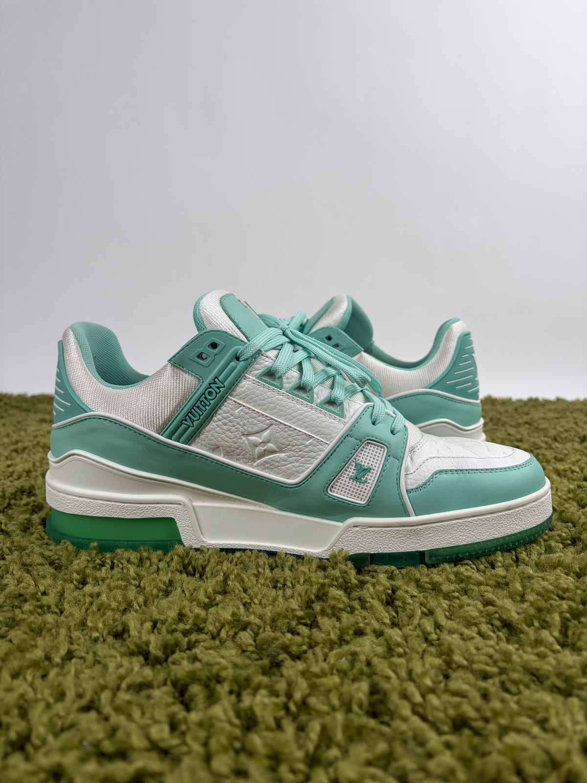 Louis Vuitton Trainer Verde Acqua 7.5