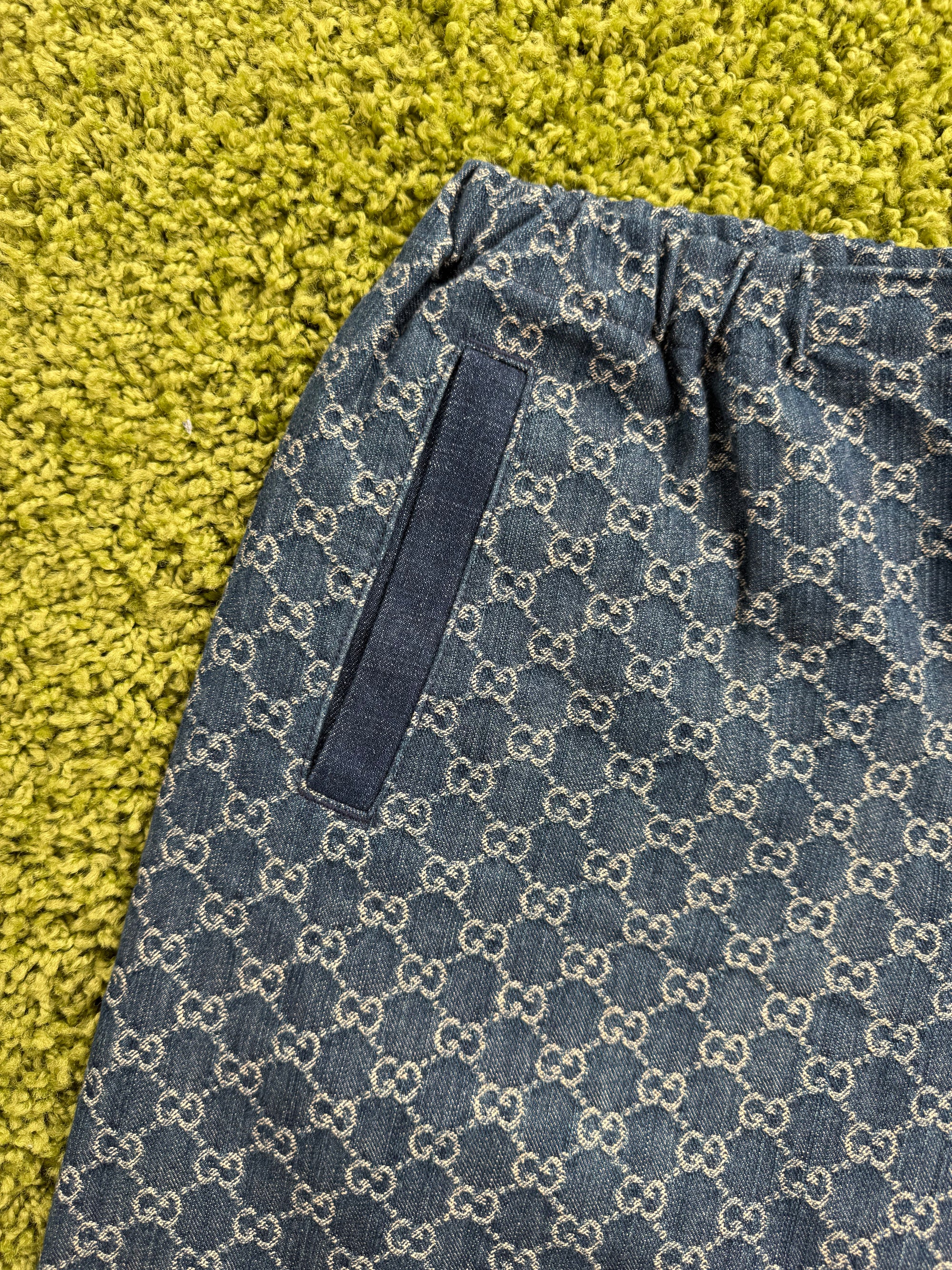 Pantaloncino In denim Gucci Blu Monogram XL