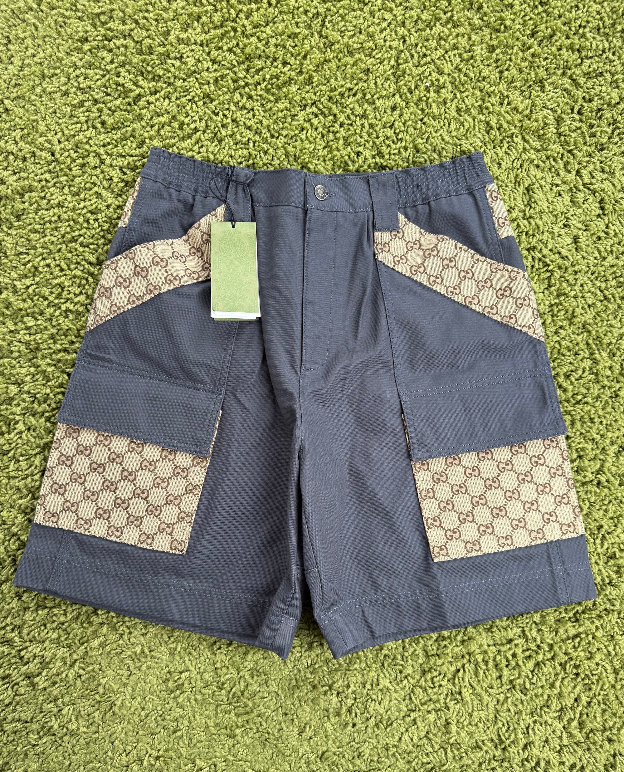 Pantaloncino Canvas Cargo Gucci Grigio 46