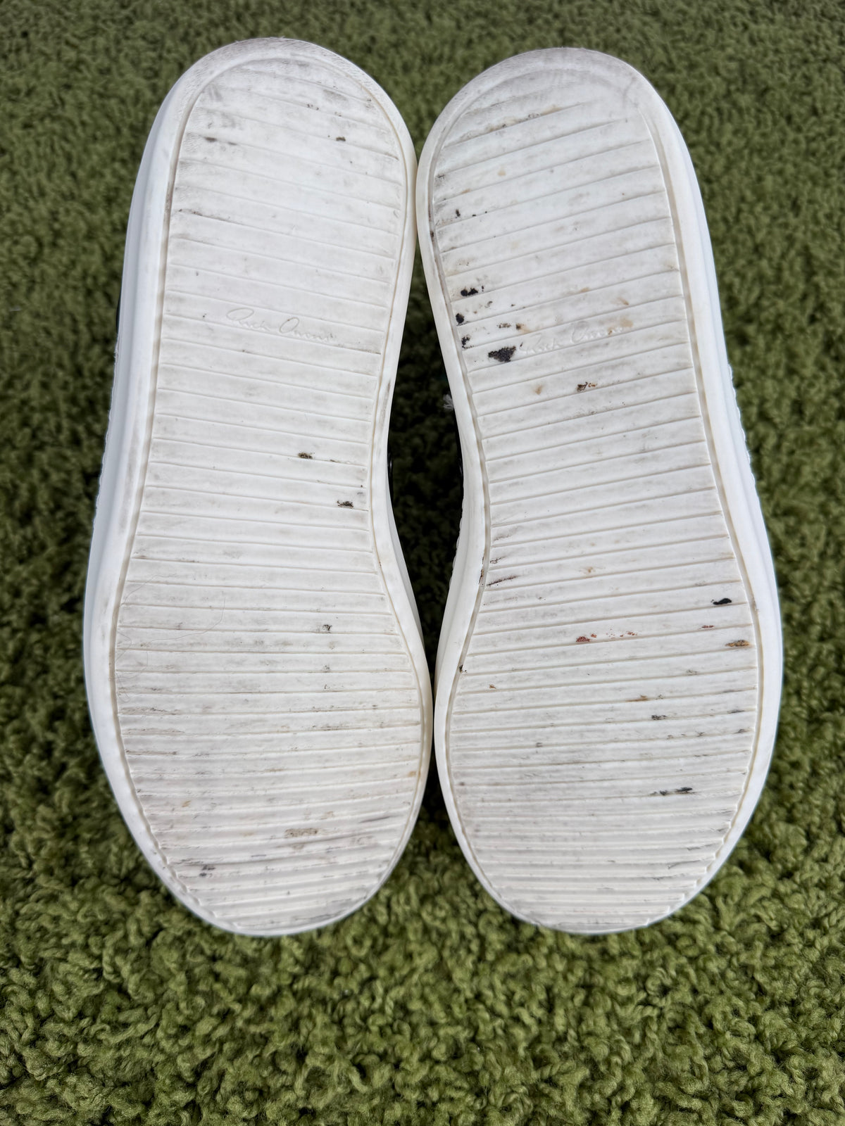 Rick Owens Ramones DRKSHDW in pelle Nero 43