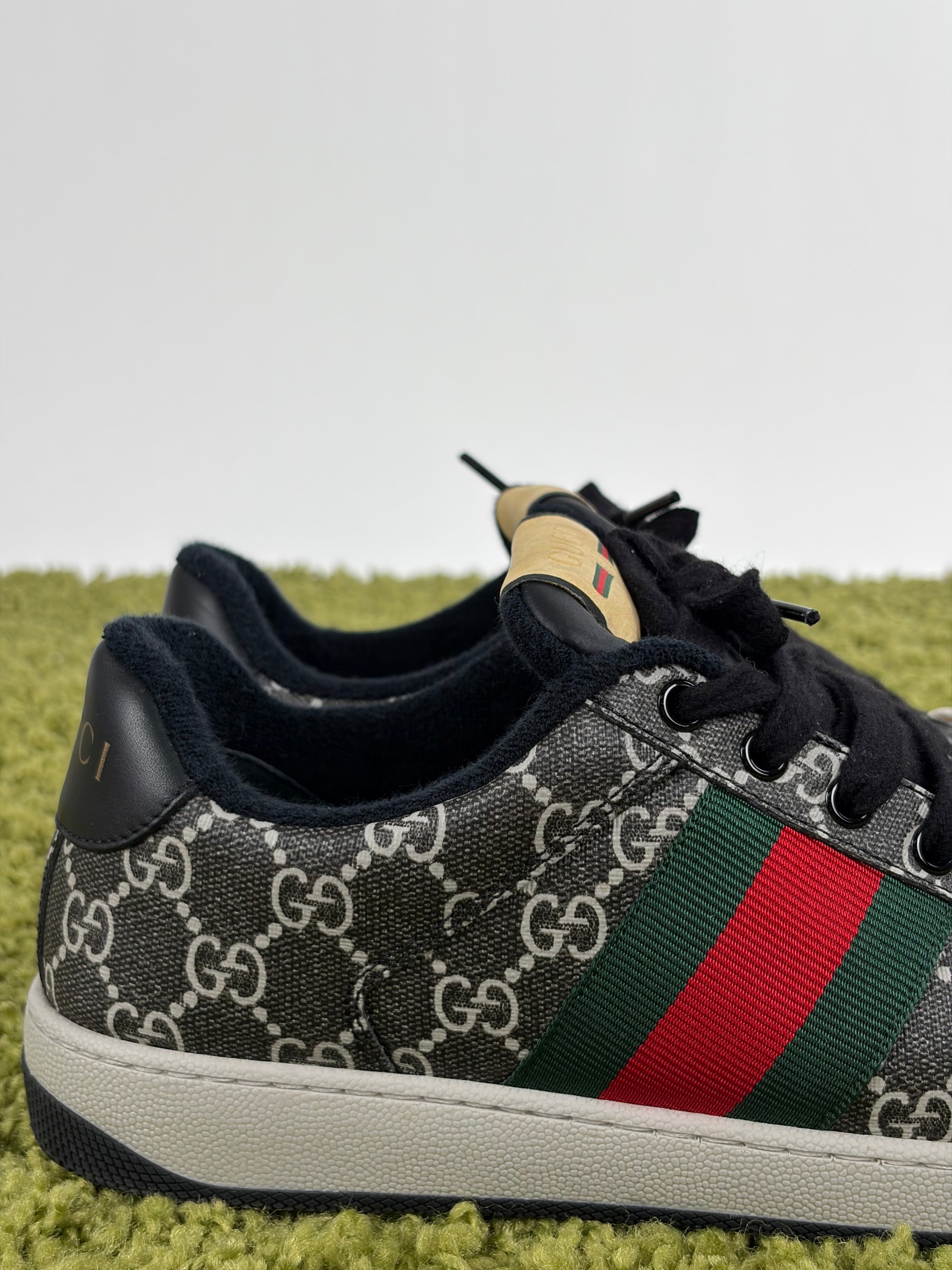 Gucci Ace Size 6.5=40.5 calza 41 nere verdi e rosse