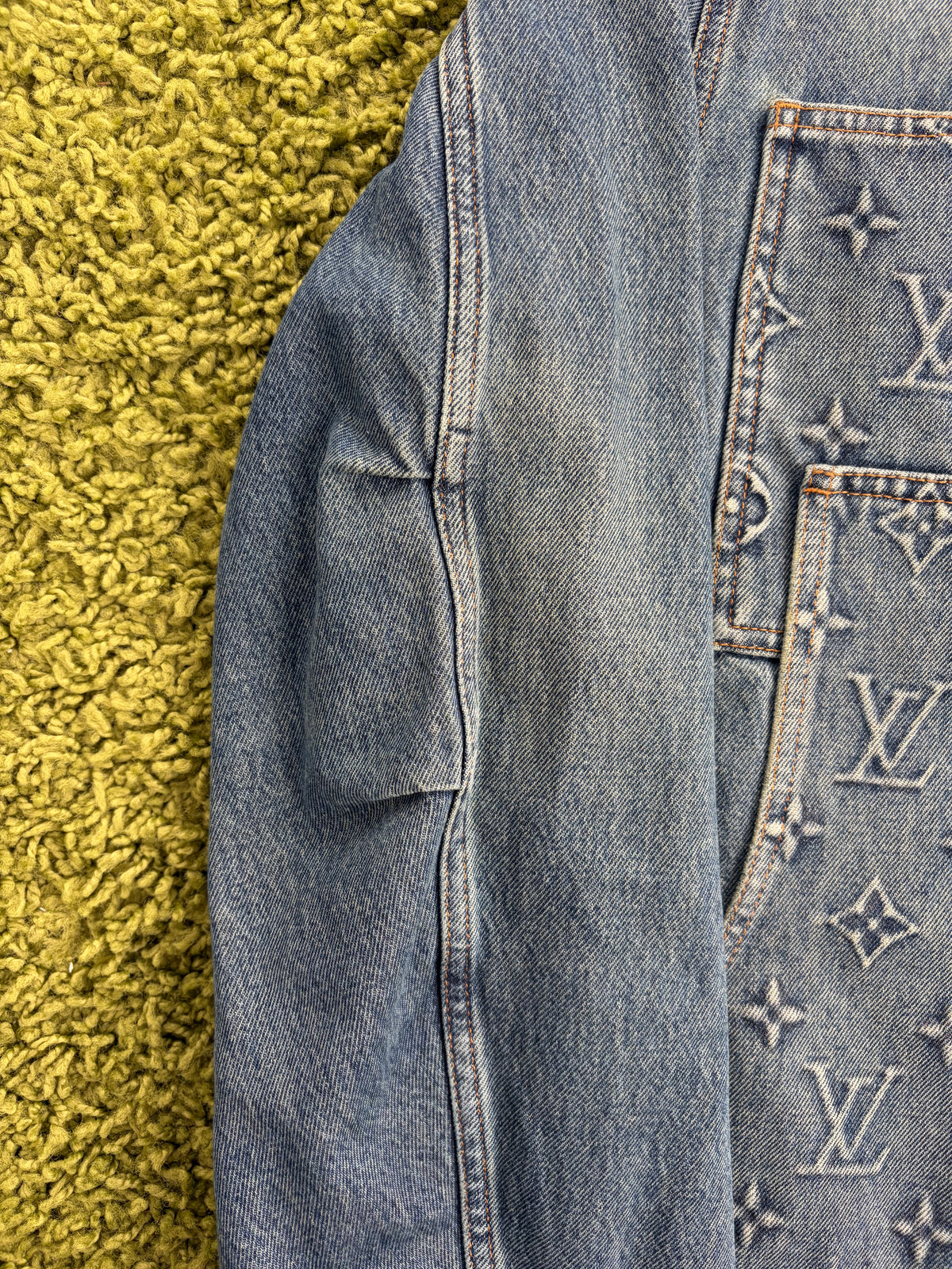 Giacca Louis Vuitton Carpenter Monogram in Denim 48