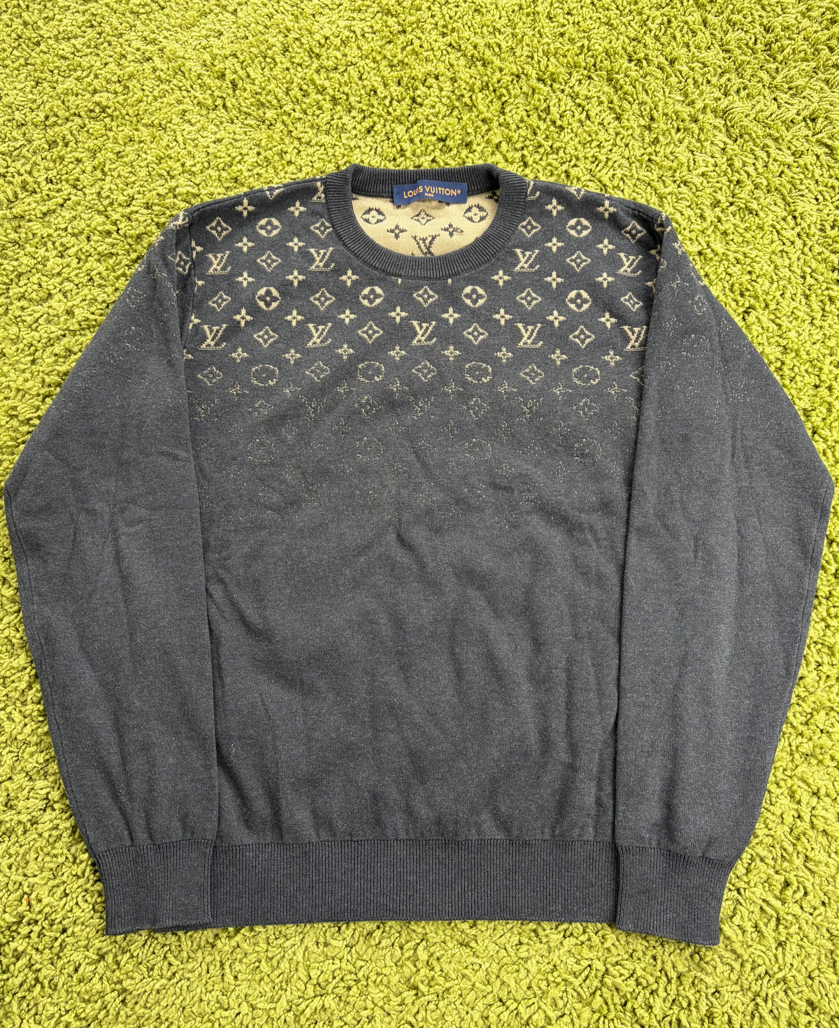 Maglione Louis Vuitton Monogram Gradient Nero S
