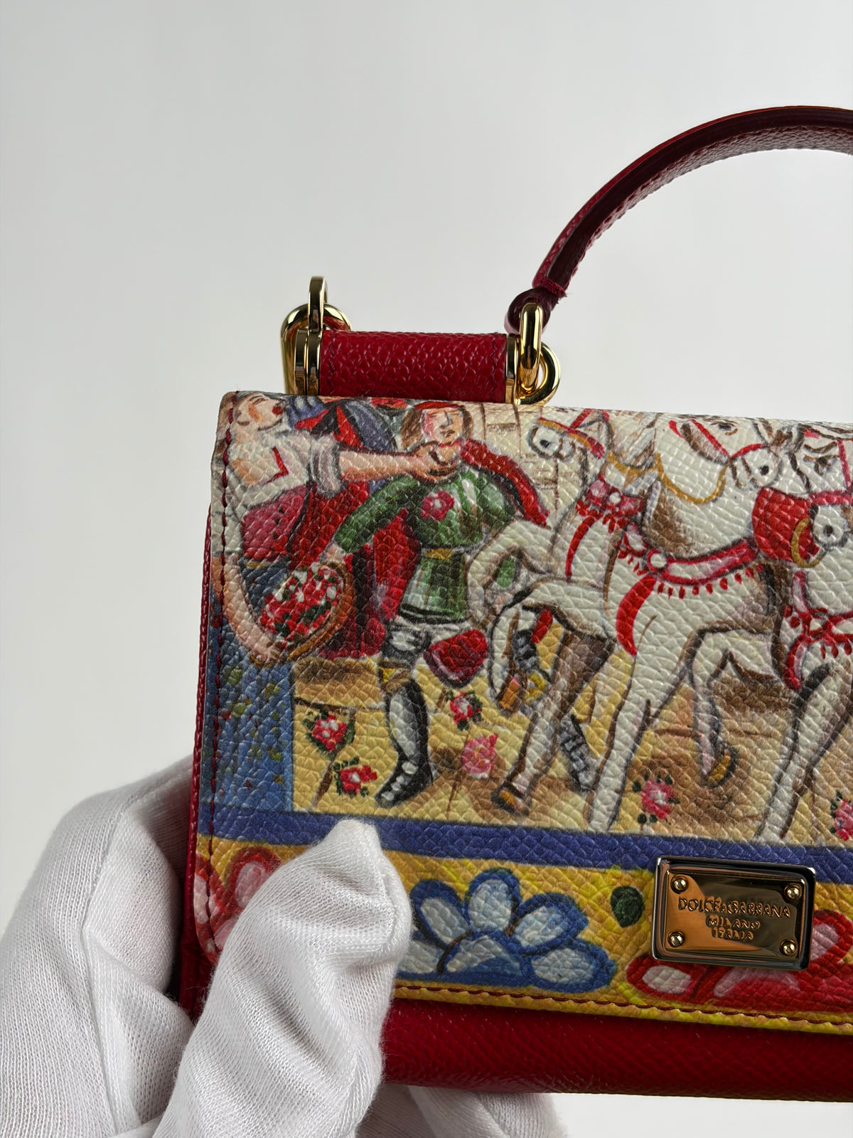 Mini Borsa Dolce&amp;Gabbana Sicily Rossa Multicolor