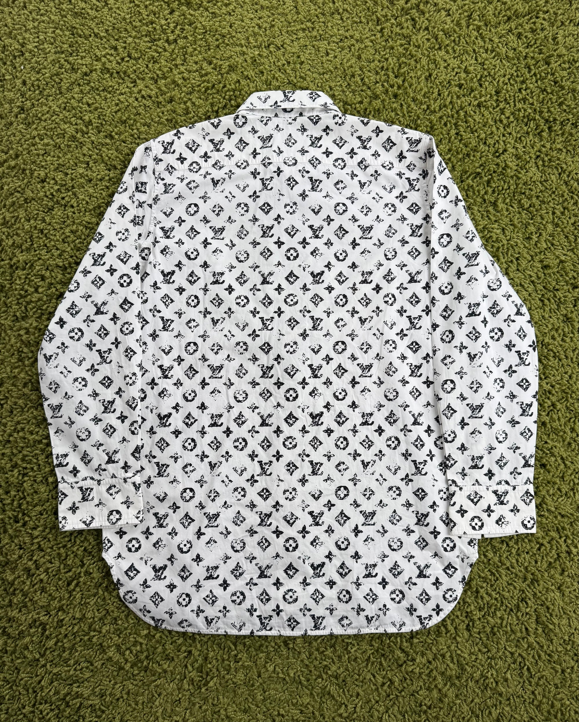 Camicia Louis Vuitton Bianco Nero 38