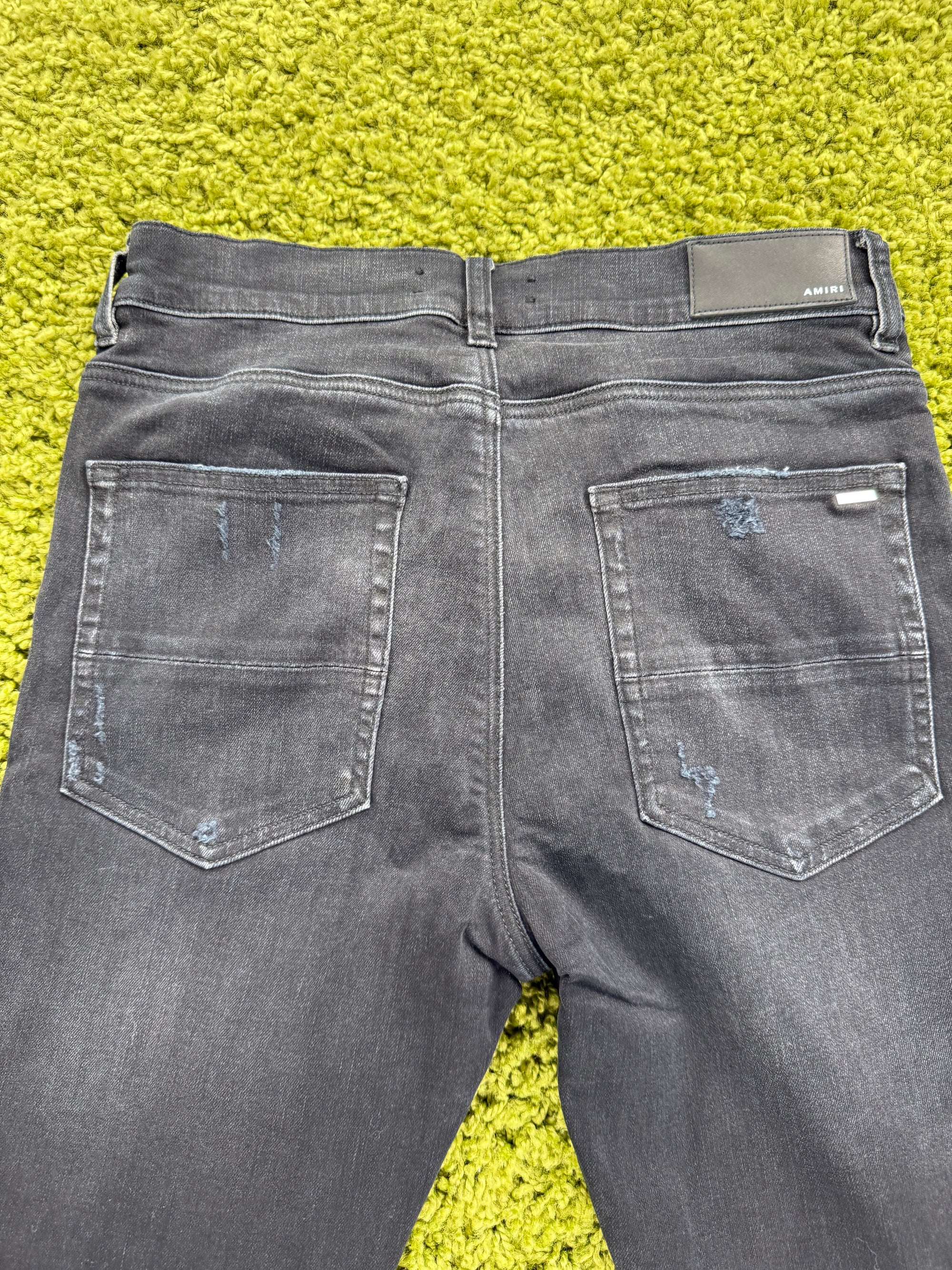 Jeans Amiri Nero con dettagli Verdi 34