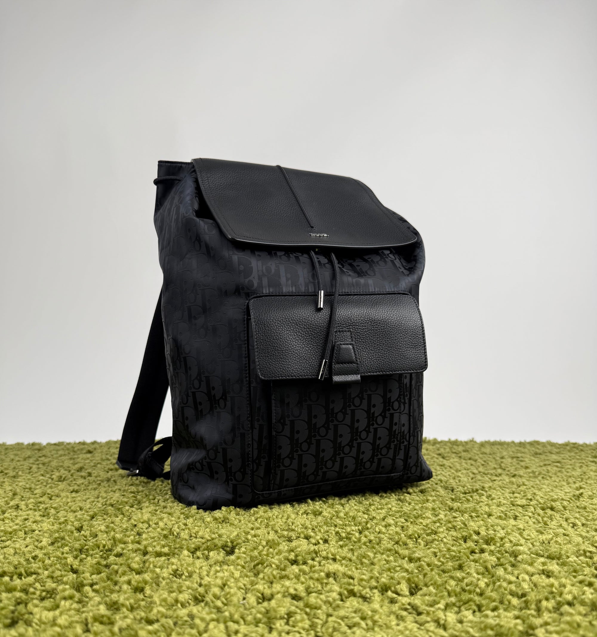 Zaino Dior in Jacquard e pelle di vitello