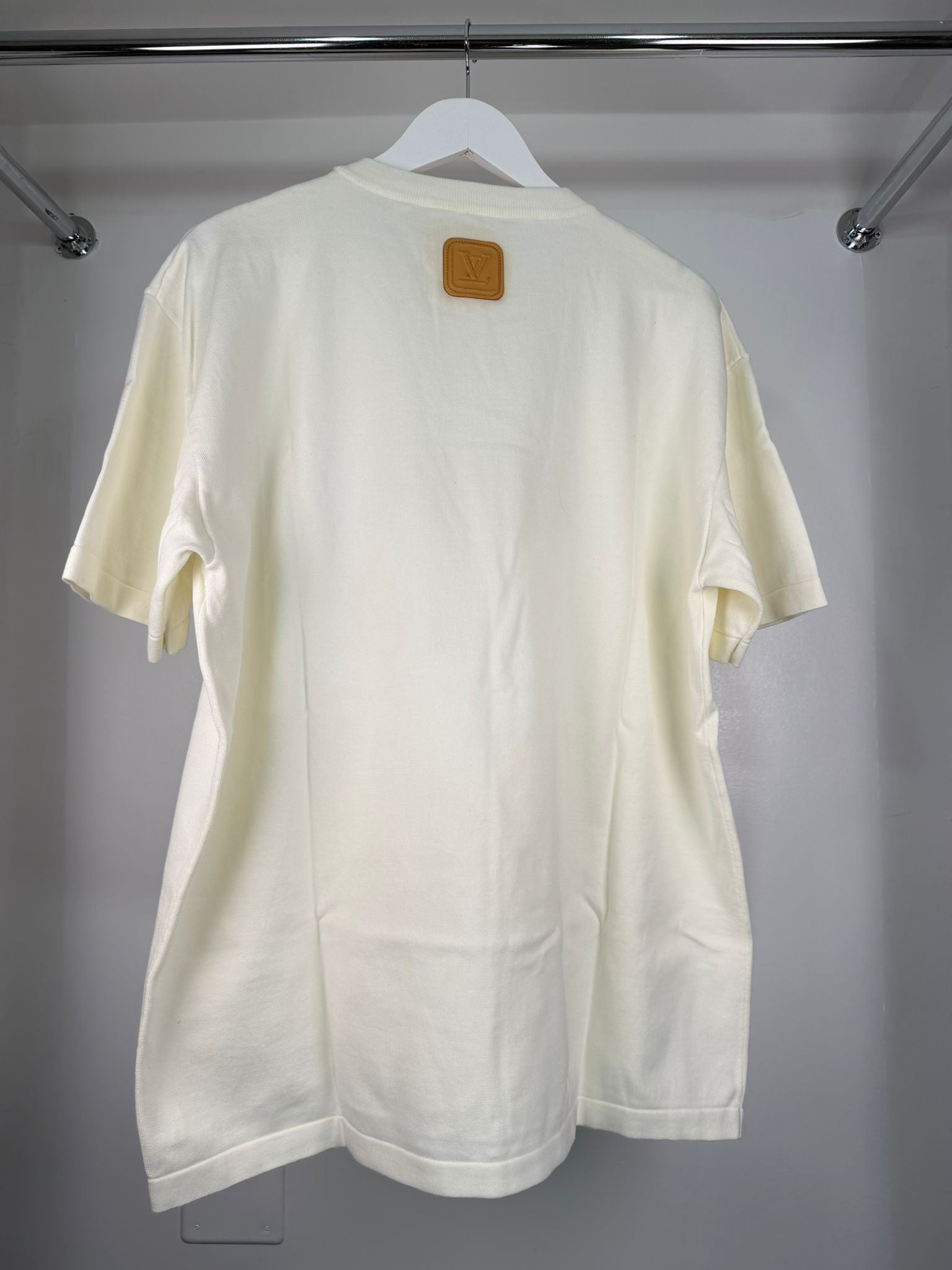 t-shirt Louis Vuitton Size XL bianca e marrone