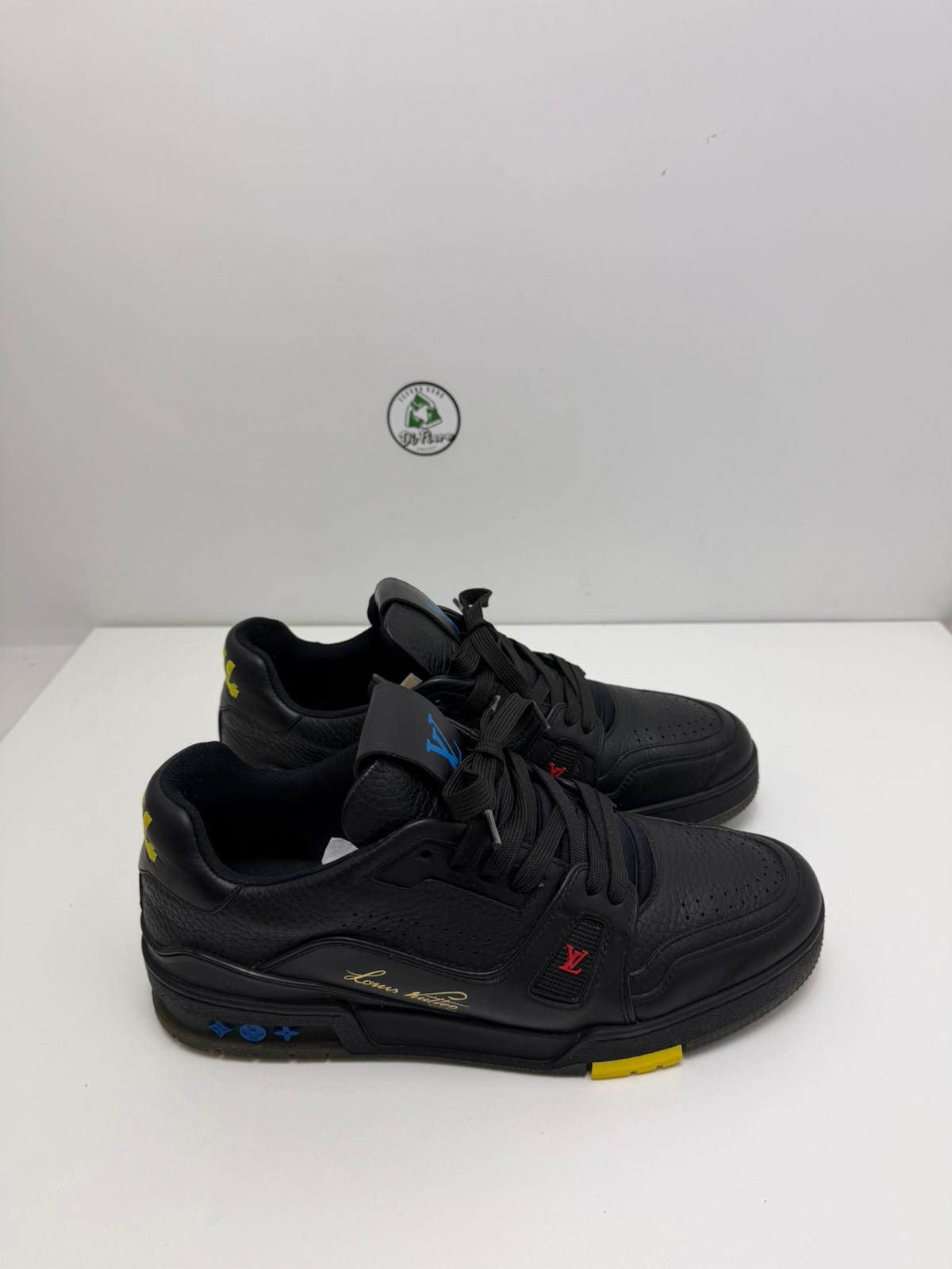 Louis Vuitton trainer 7.5=41.5 veste 42.5 nera e multicolore