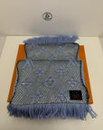 sciarpa logo mania Louis Vuitton azzurro argento
