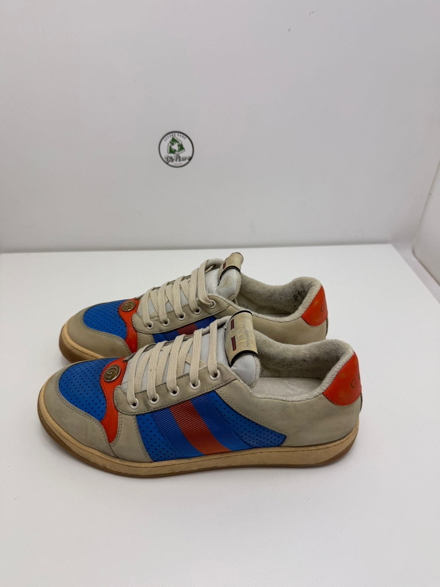 Gucci Size 8=42 marroncino blu e arancione