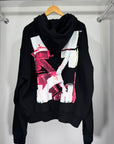 felpa Off white Size XL nera bianca e rosa