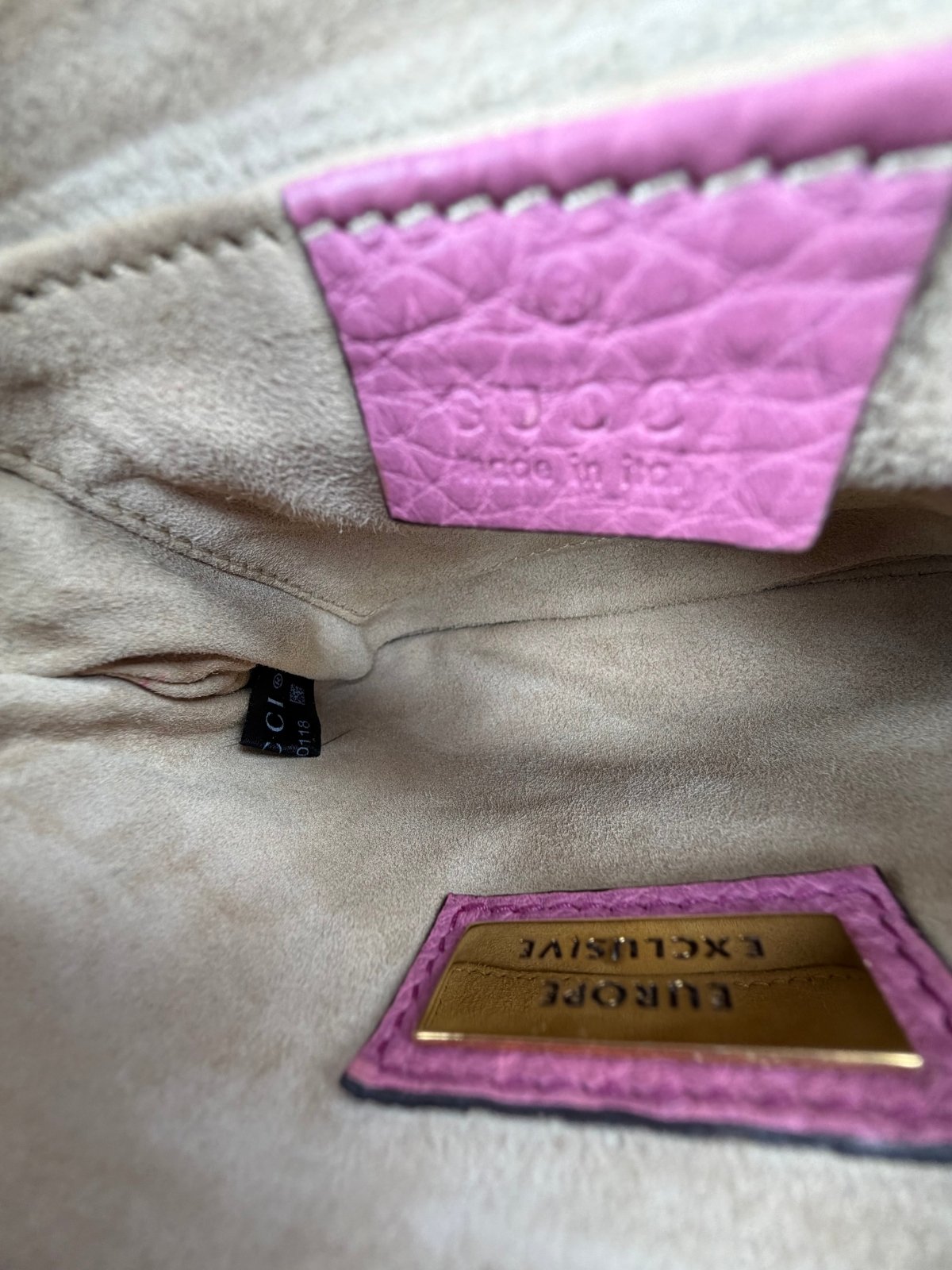 Borsa Gucci 1973 in pelle Rosa - Second Hand Di Fiore