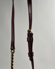 Borsa Yves Saint Laurent College Mini in Pelle Lucida Bordeaux - Second Hand Di Fiore