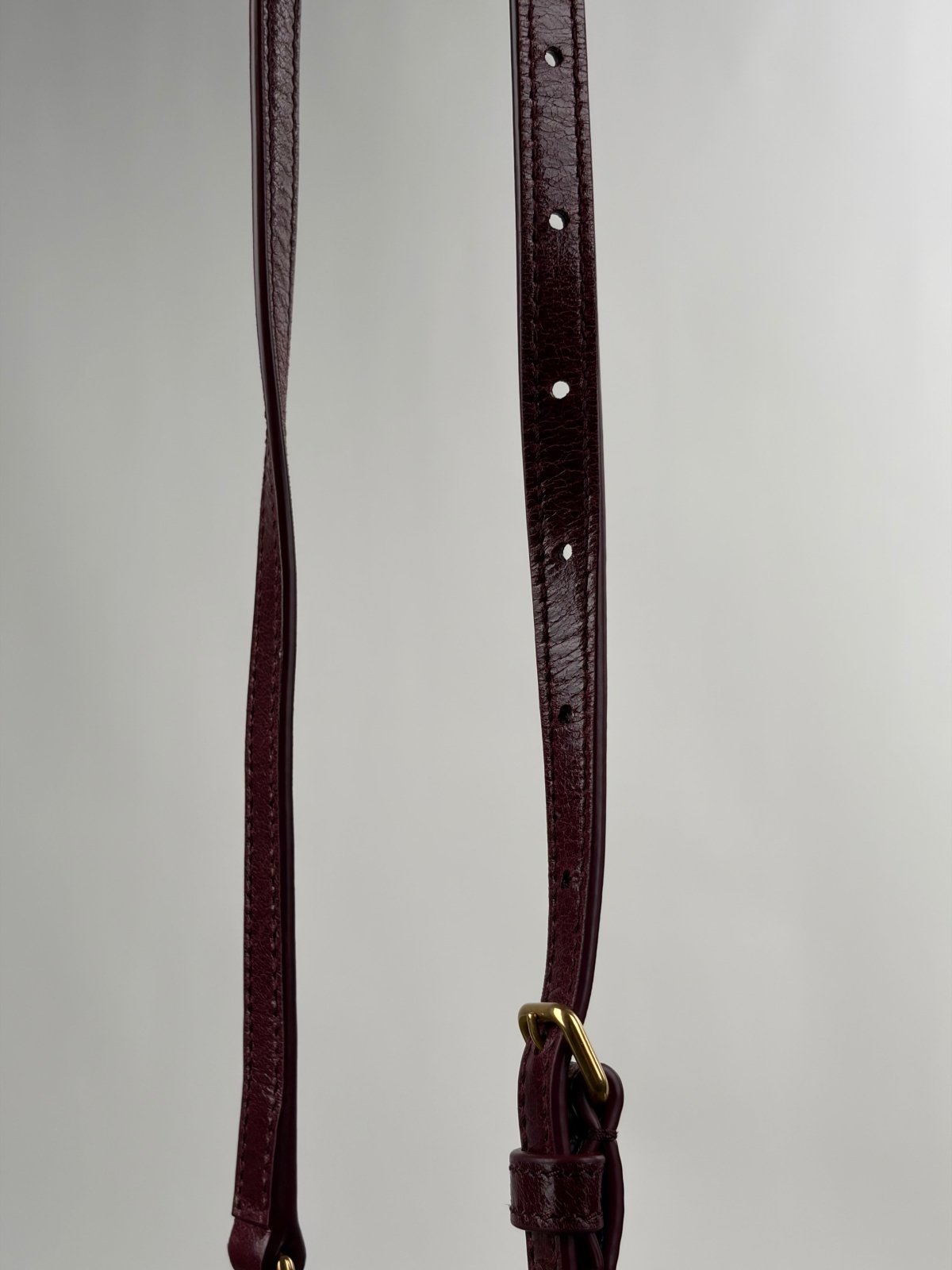 Borsa Yves Saint Laurent College Mini in Pelle Lucida Bordeaux - Second Hand Di Fiore